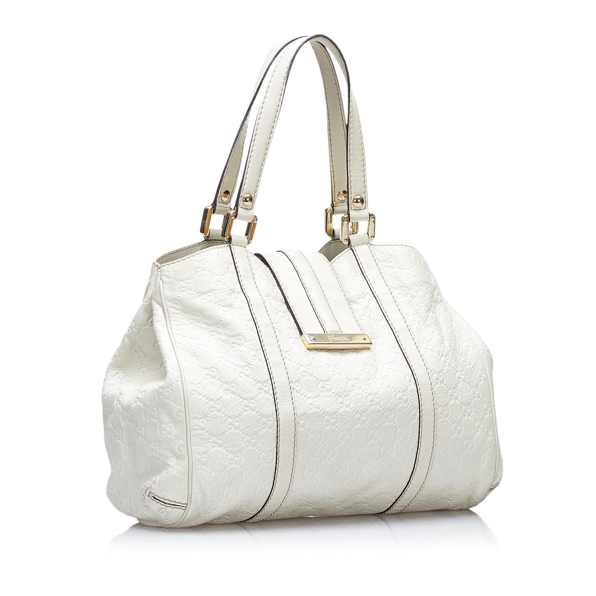 Gucci Guccissima New Ladies SHG-UIeVHE Calf White Shoulder Bag