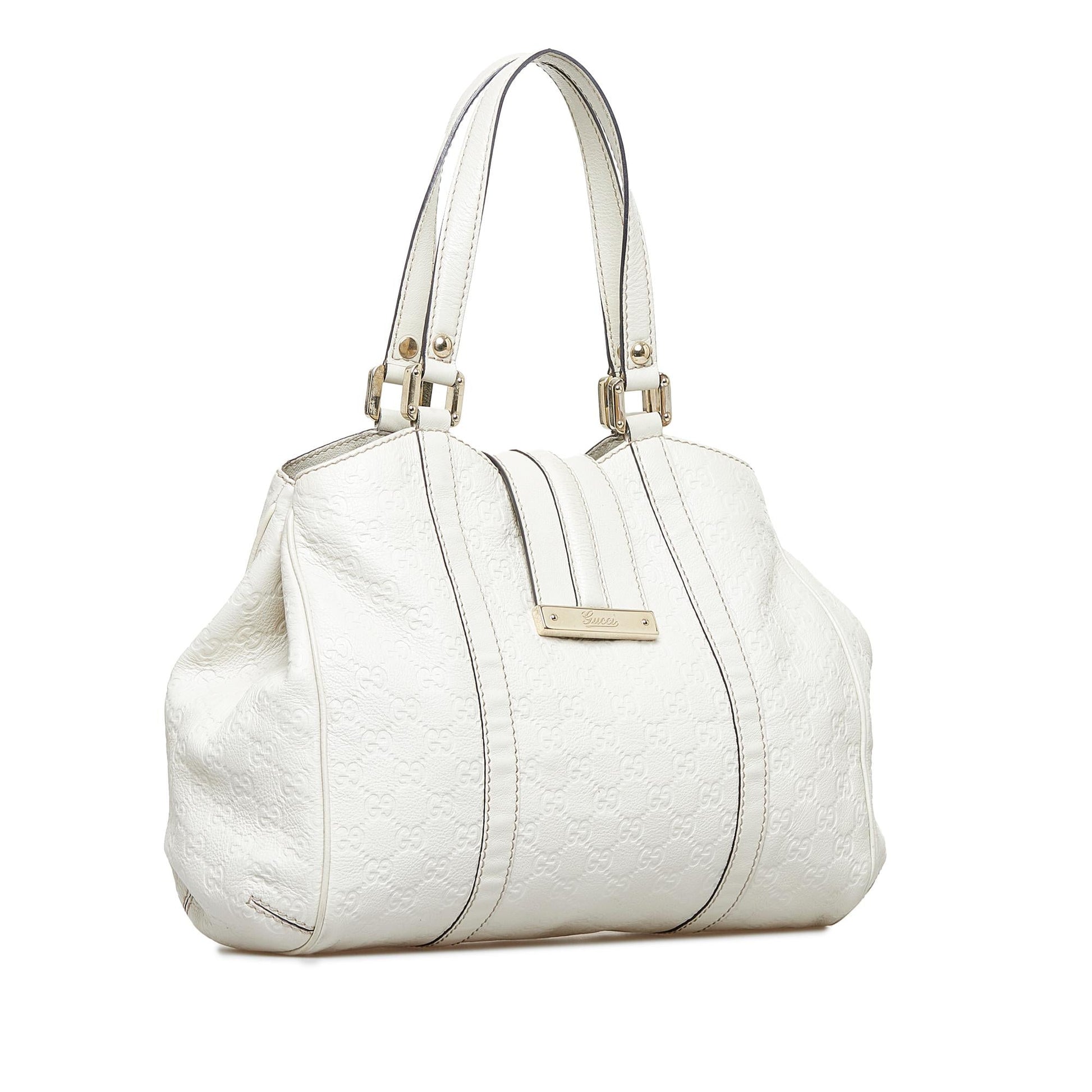 Gucci Guccissima New Ladies SHG-LsatQ3 Calf White Tote Bag