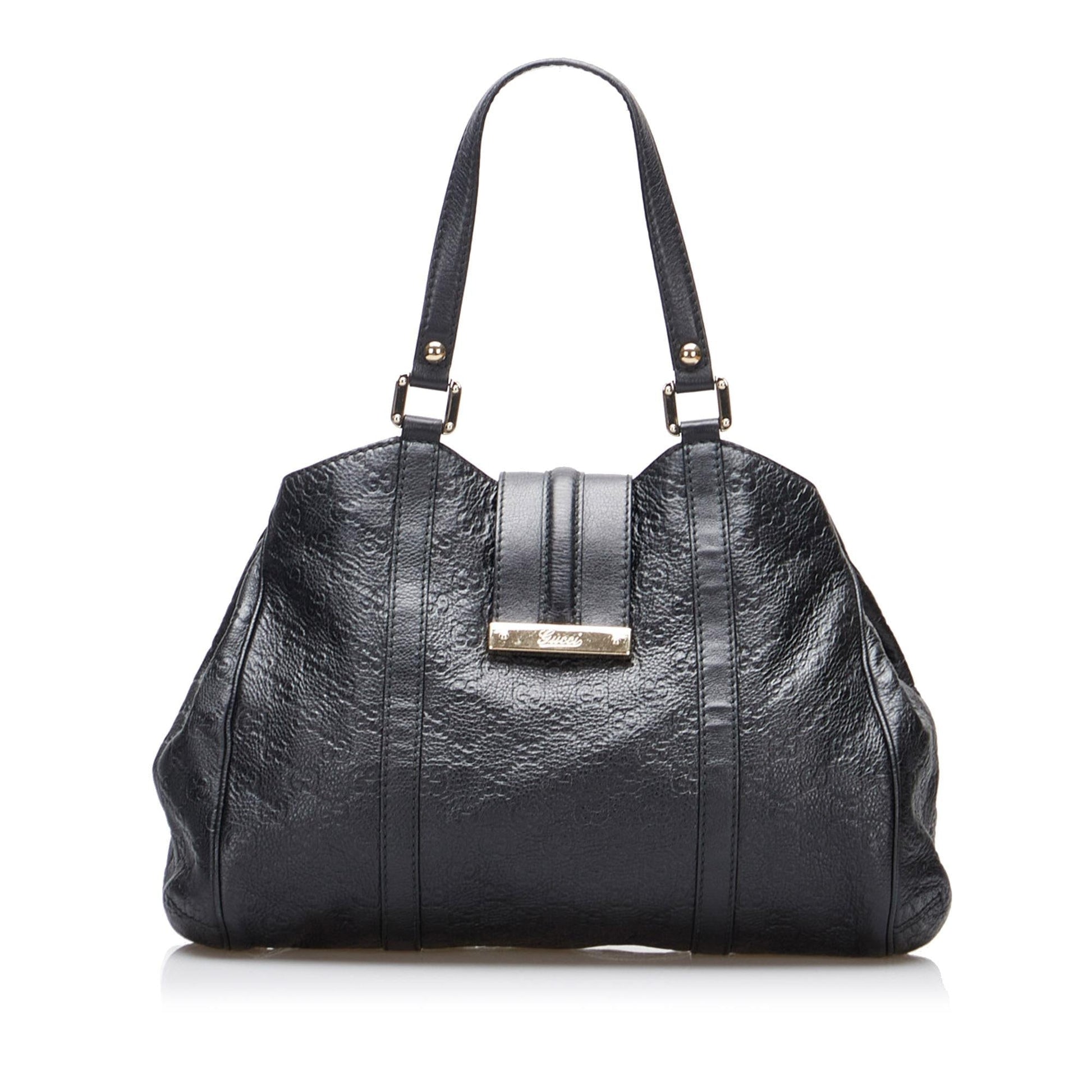Gucci Guccissima New Ladies SHG-0NUzgr Calf Black Tote Bag