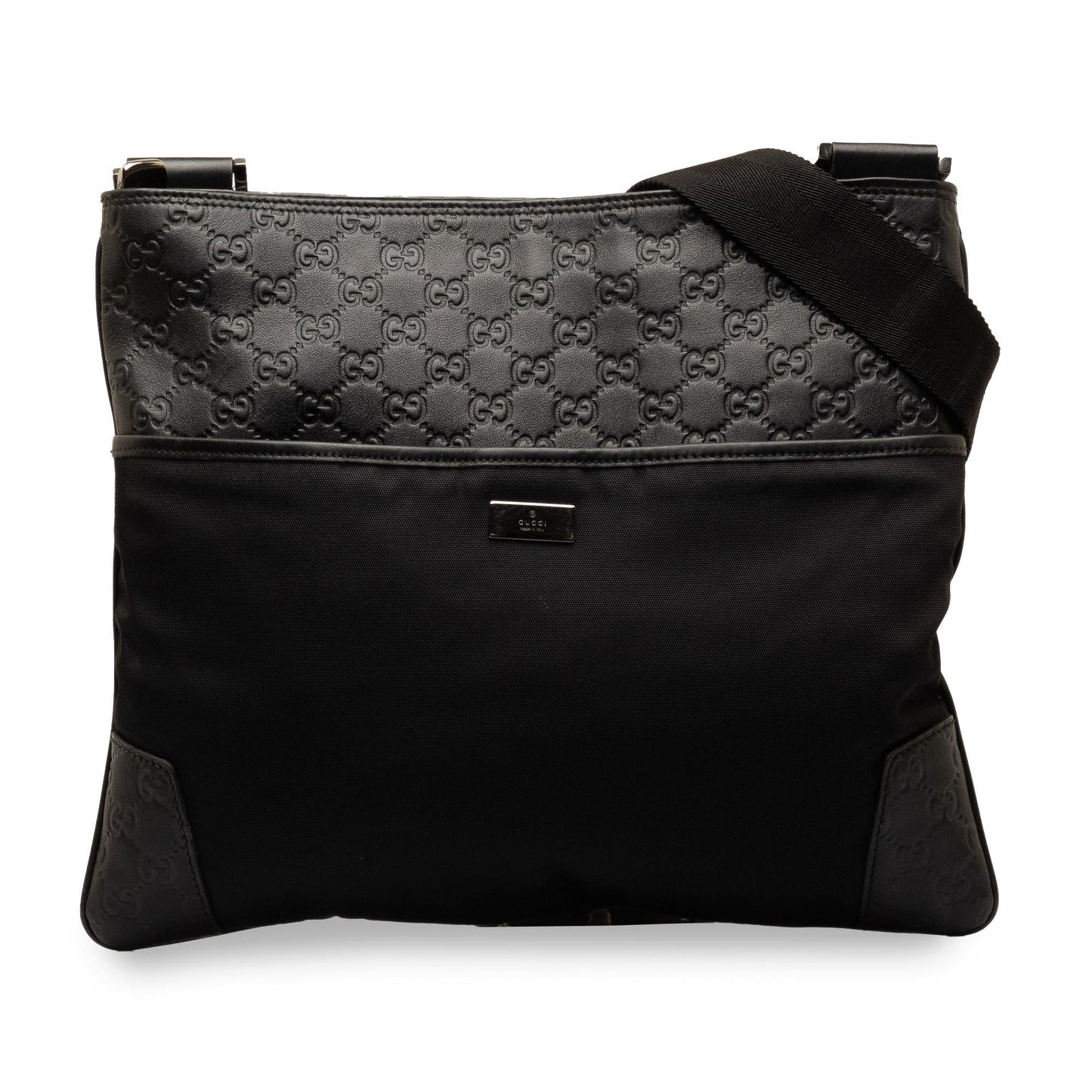 Gucci Guccissima SHG-MY6YZn Nylon Black Crossbody Bag