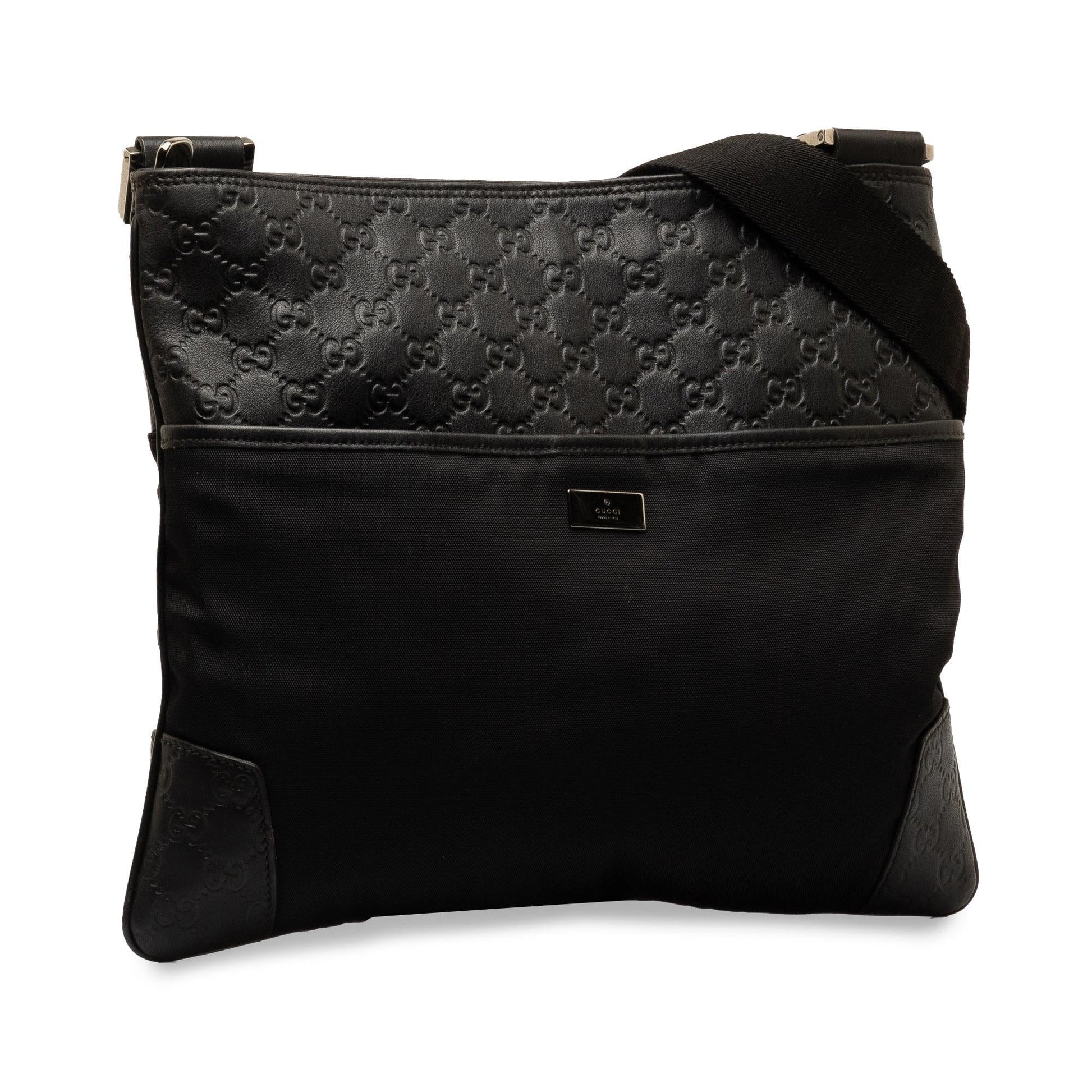 Gucci Guccissima SHG-MY6YZn Nylon Black Crossbody Bag