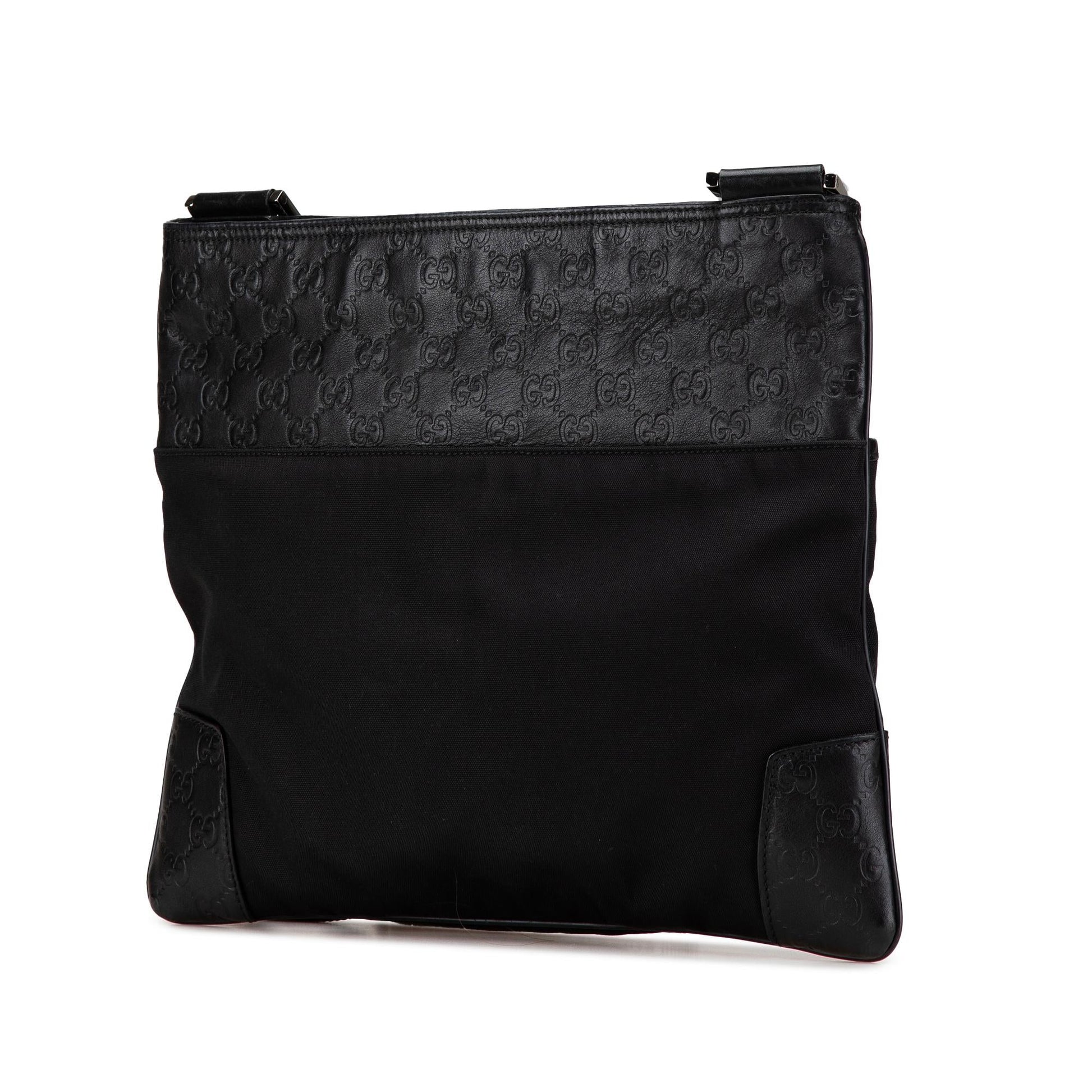 Gucci Guccissima Nylon Calf Black Crossbody Bag Nylon Crossbody