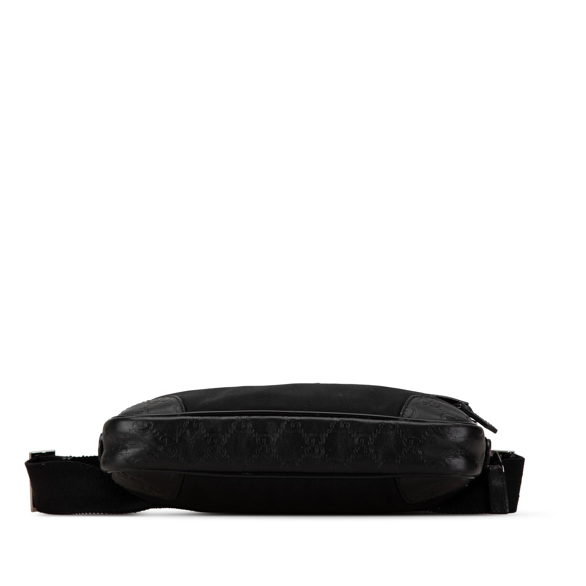 Gucci Guccissima Trim Belt Nylon Black Accessory