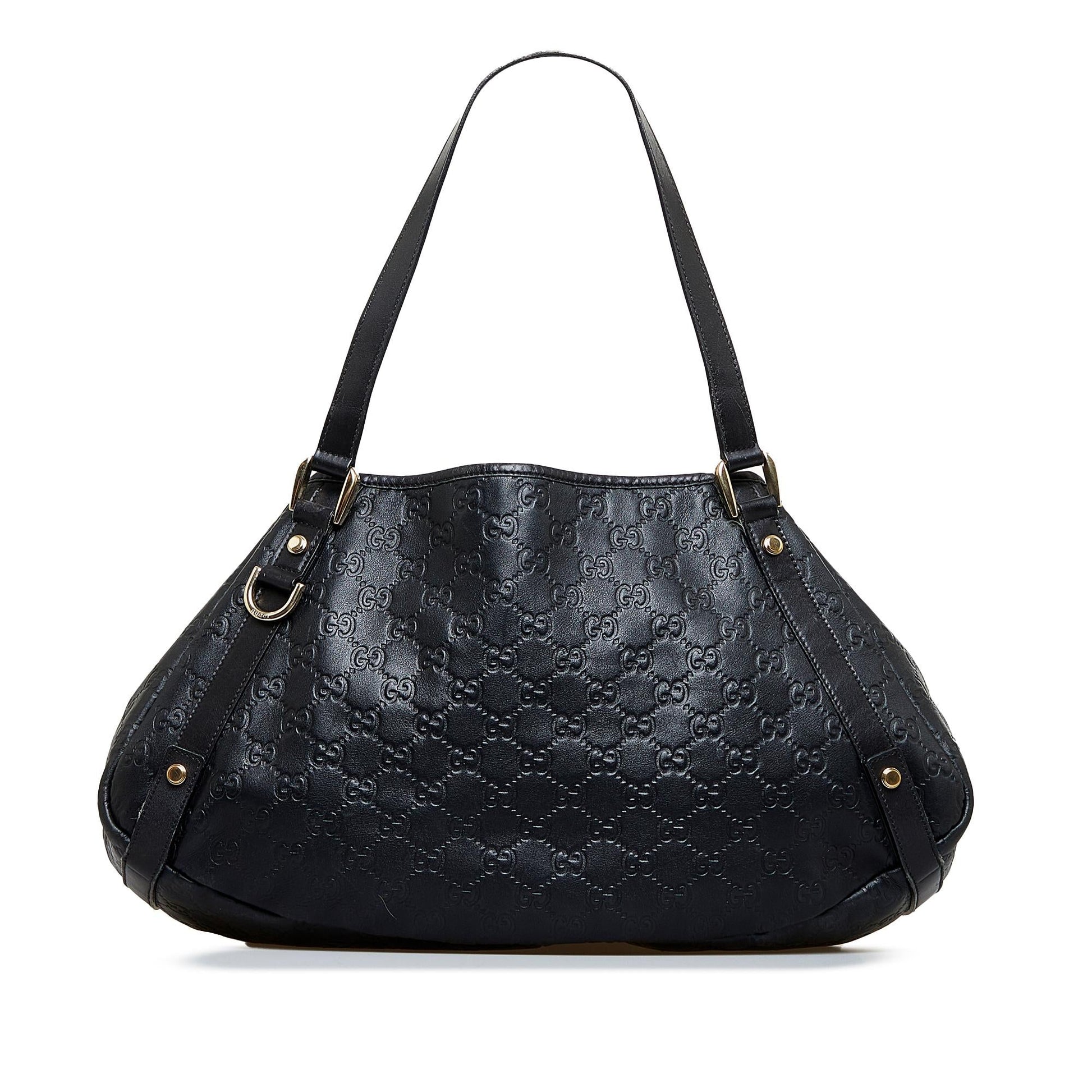 Gucci Guccissima Pelham SHG-RAlmW1 Calf Black Tote Bag