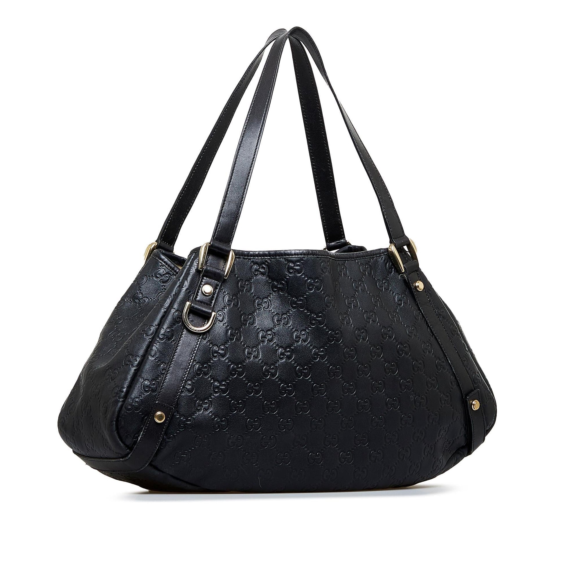 Gucci Guccissima Pelham SHG-RAlmW1 Calf Black Tote Bag