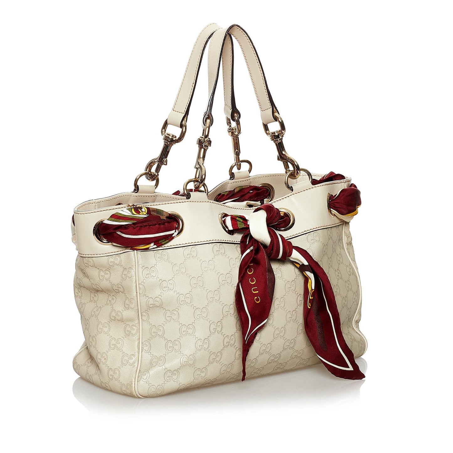 Gucci Guccissima Positano SHG Calf White Satchel Bag