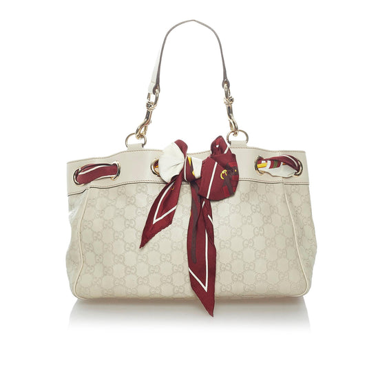 Gucci Guccissima Positano SHG Calf White Tote Bag