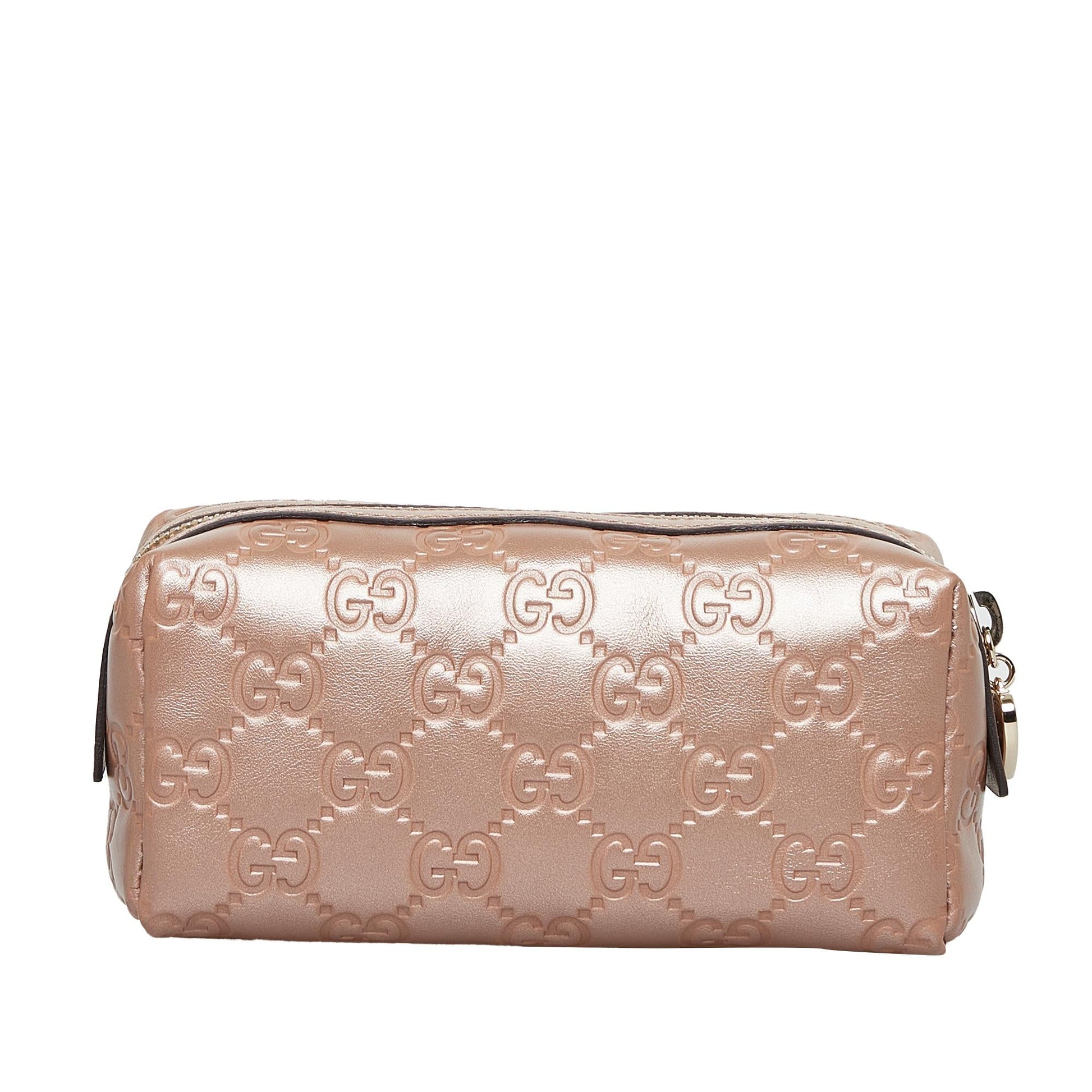 Gucci Guccissima Pouch SHG-tfXtPv Calf Pink Handbag