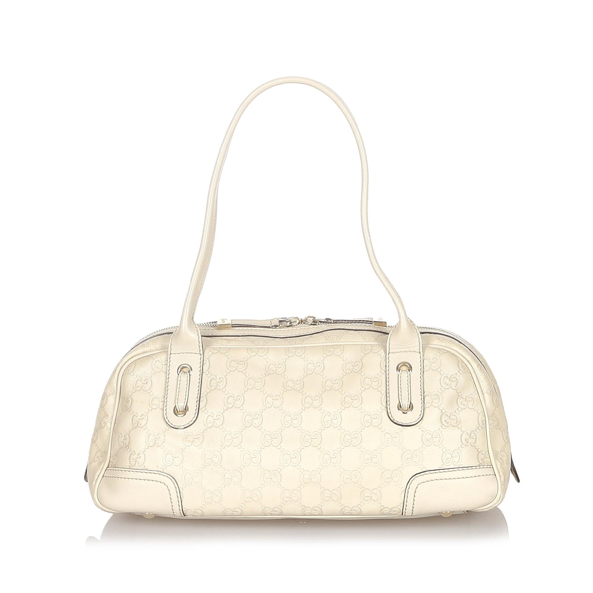 Gucci Guccissima Princy SHG Calf White Shoulder Bag 4