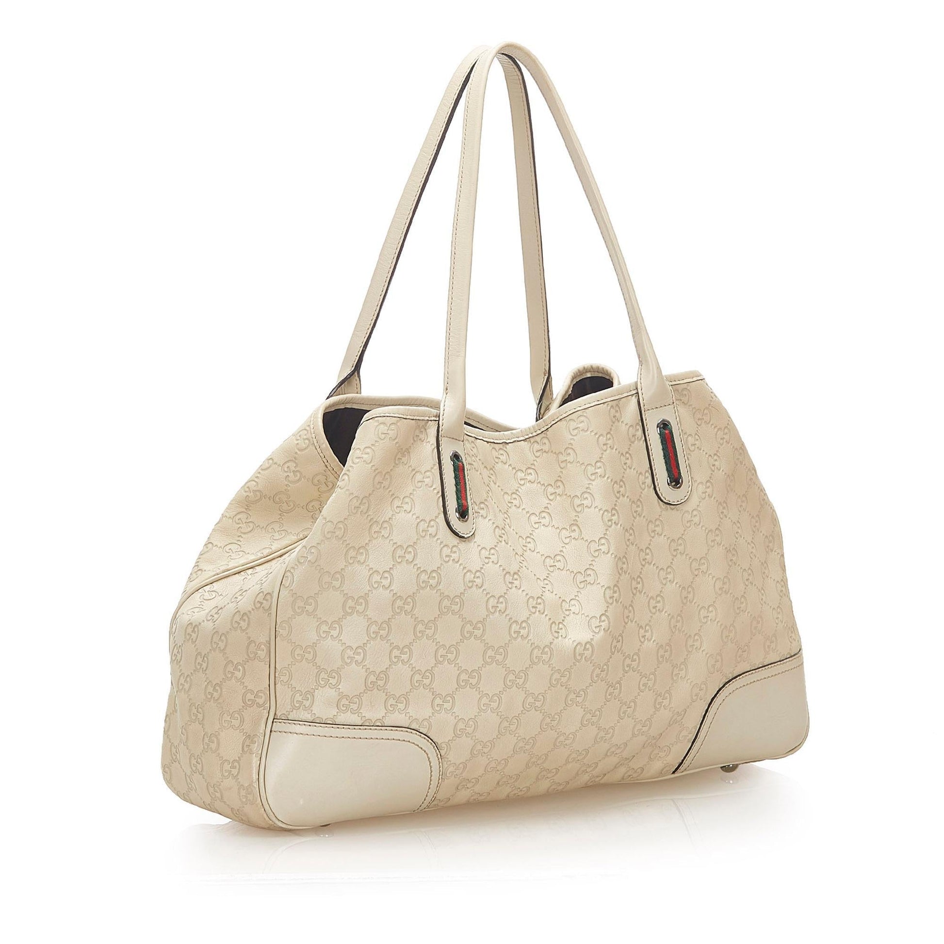 Gucci Guccissima Princy SHG Calf White Tote Bag