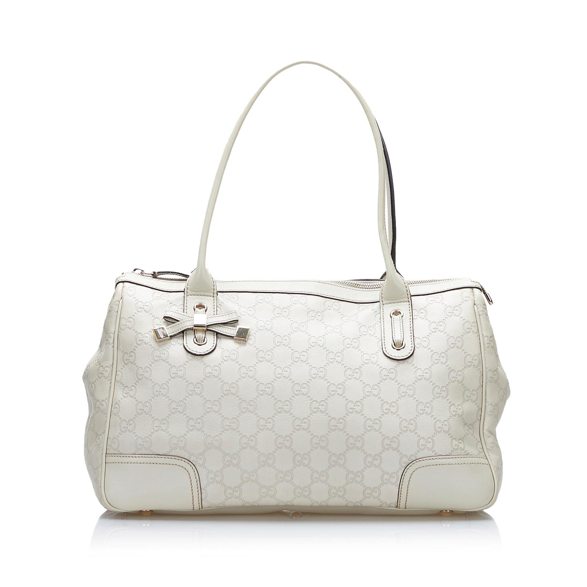 Gucci Guccissima Princy SHG-RQy9ln Calf White Tote Bag