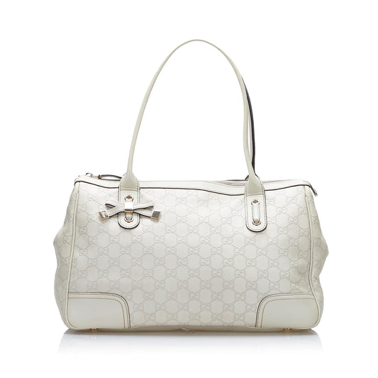 Gucci Guccissima Princy SHG-RQy9ln Calf White Tote Bag