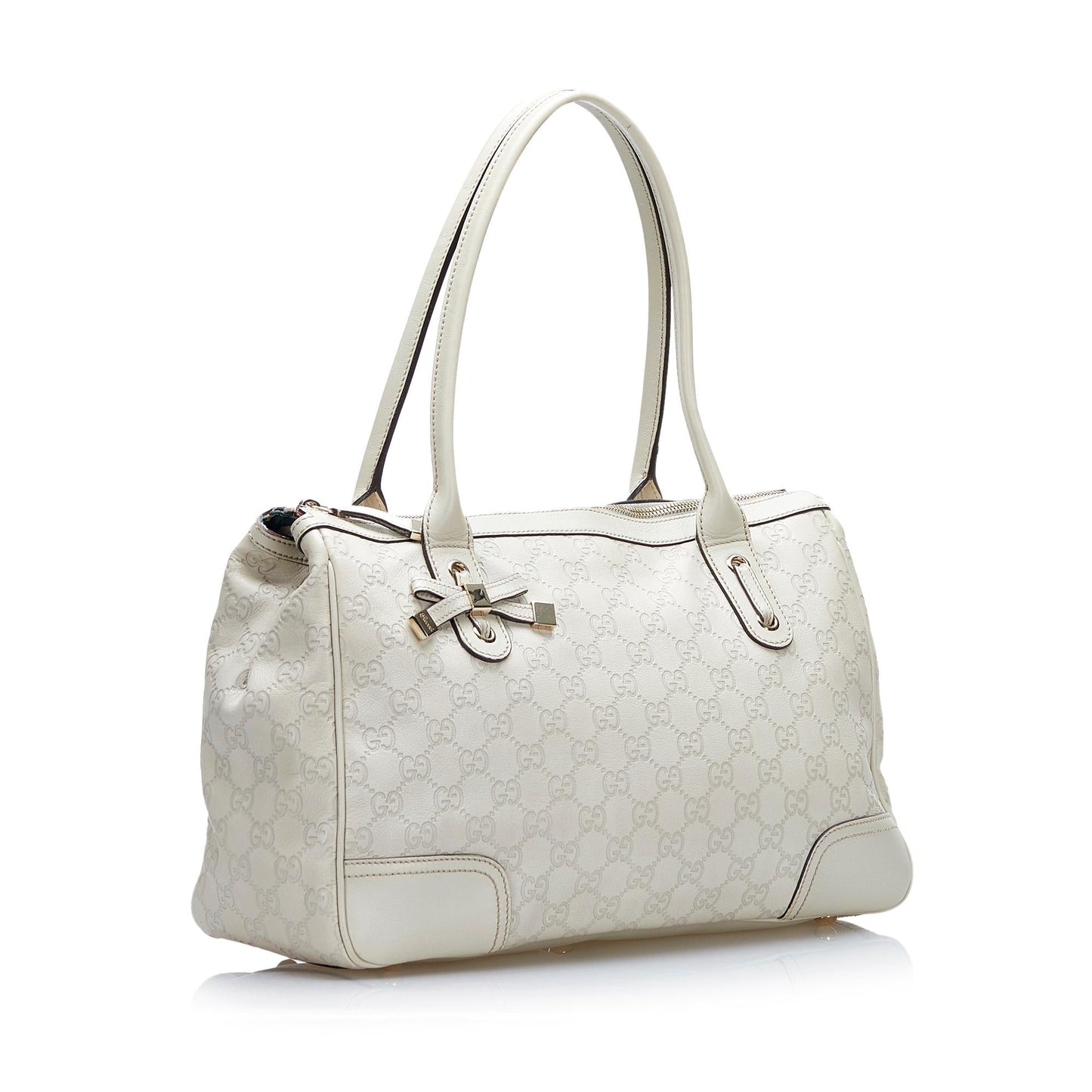Gucci Guccissima Princy SHG-RQy9ln Calf White Tote Bag