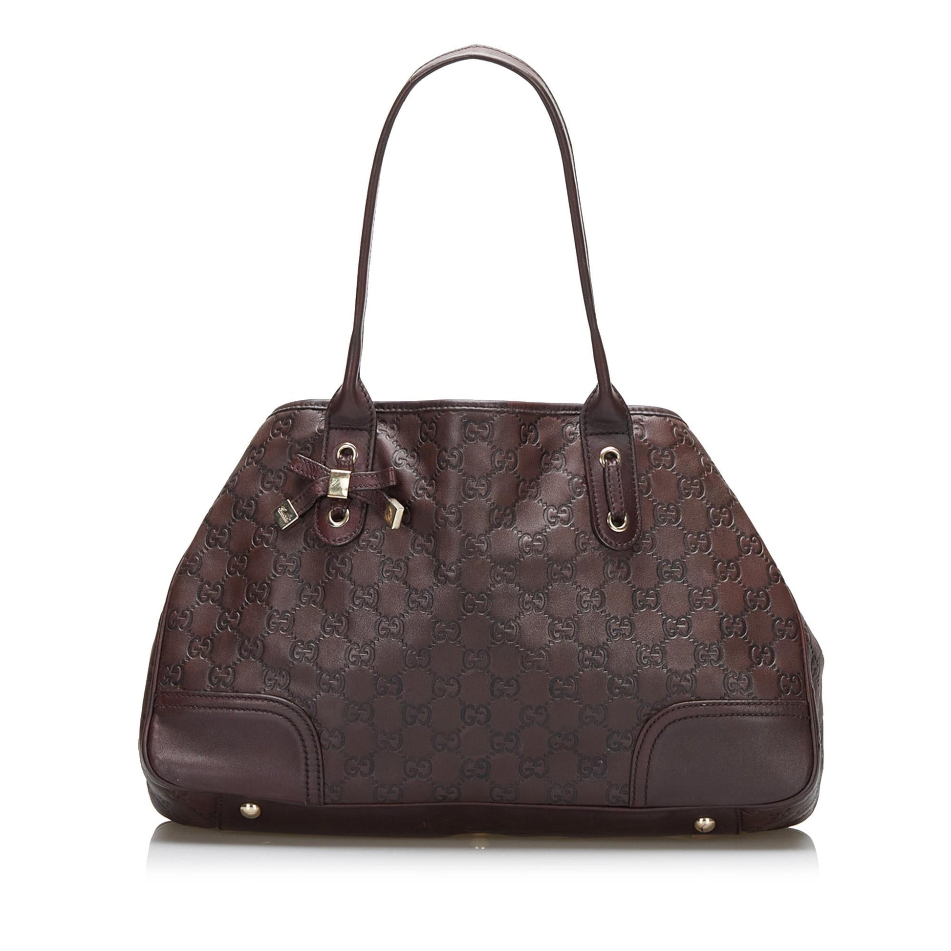 Gucci Guccissima Princy SHG-dw5JU0 Calf Brown Tote Bag