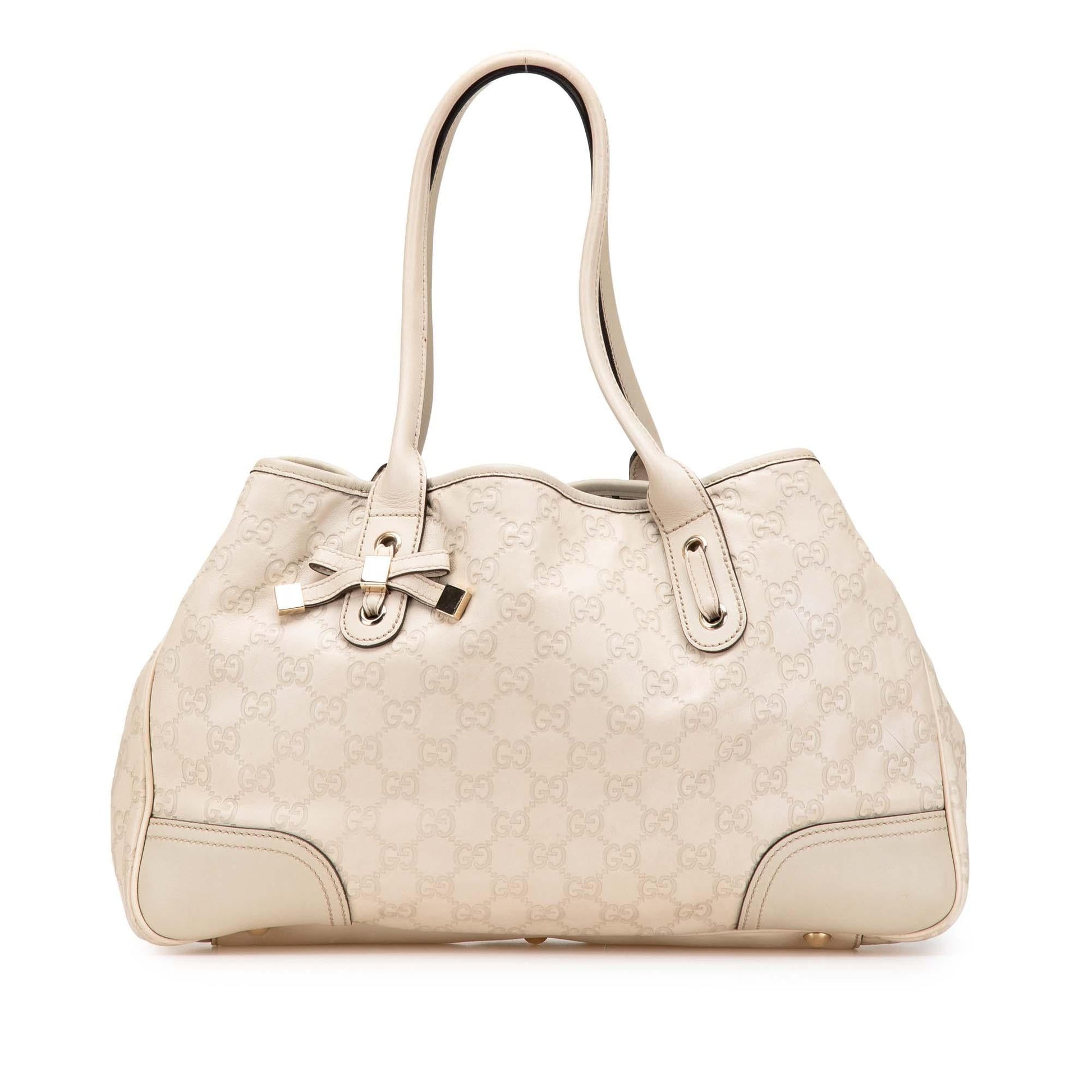 Gucci Guccissima Princy Calf White Tote Bag