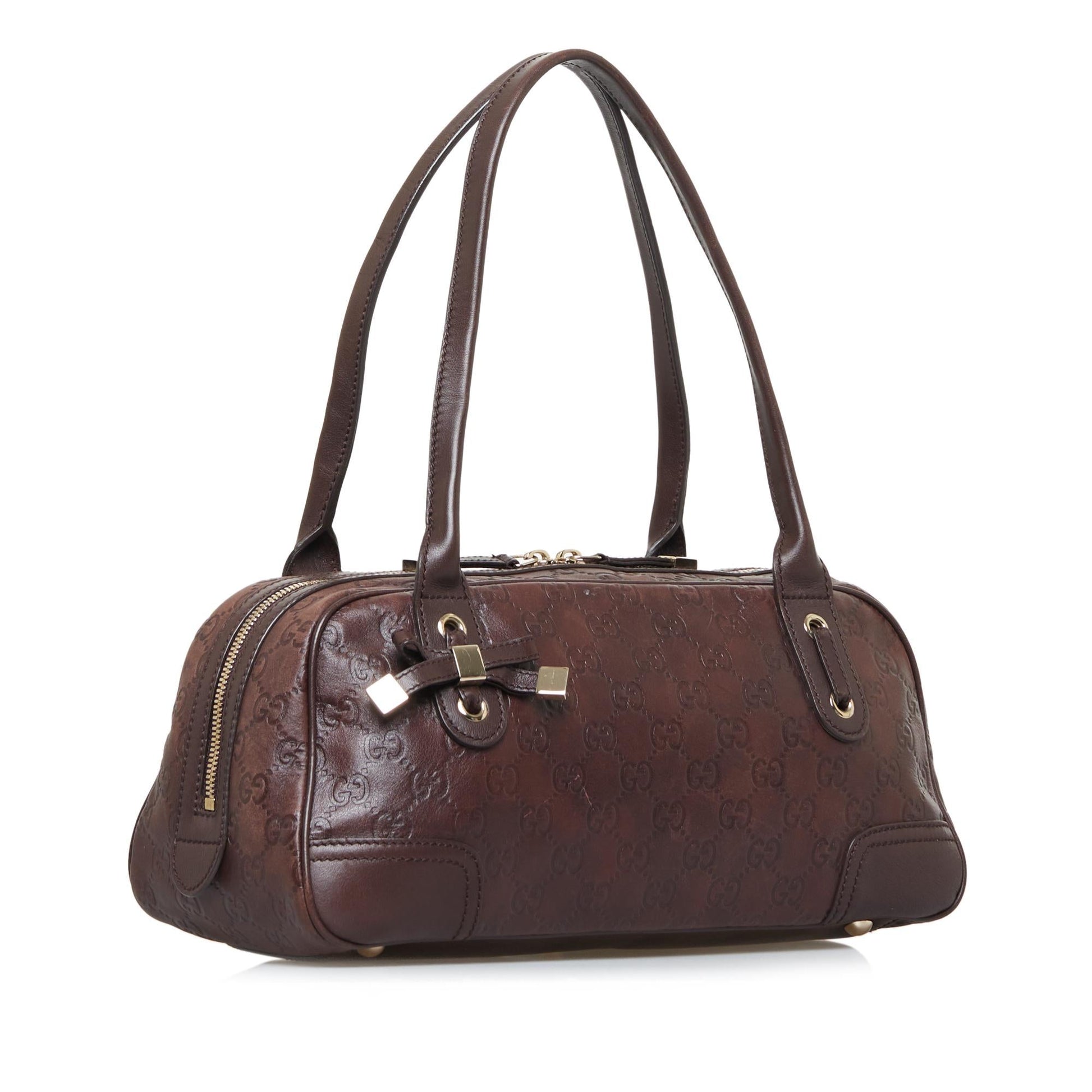 Gucci Guccissima Princy SHG-8u5yga Calf Brown Satchel Bag