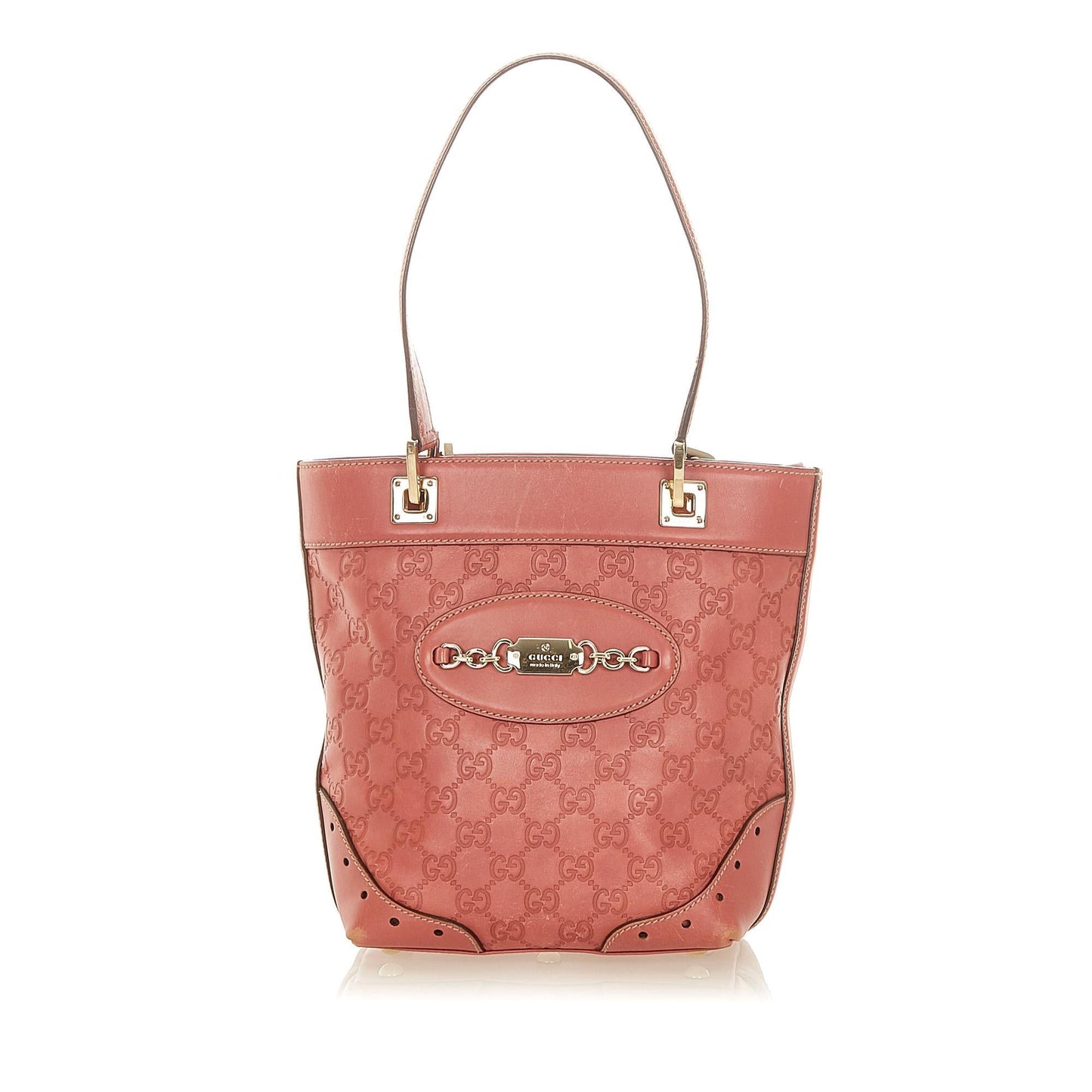 Gucci Guccissima Punch SHG Calf Red Tote Bag