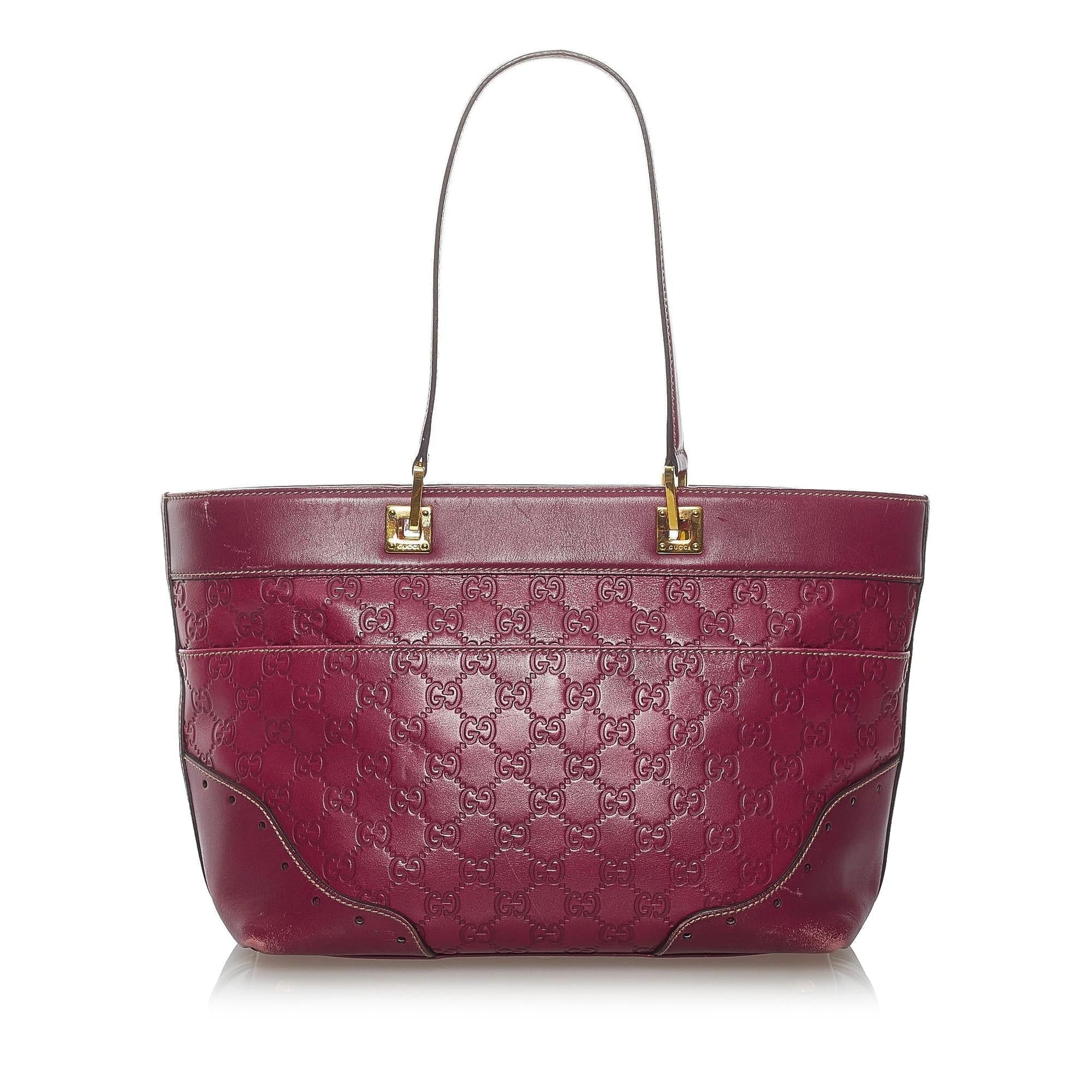 Gucci Guccissima Punch SHG Calf Red Tote Bag 3