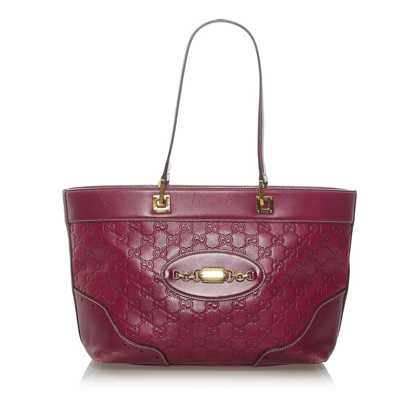 Gucci Guccissima Punch SHG Calf Red Tote Bag 3