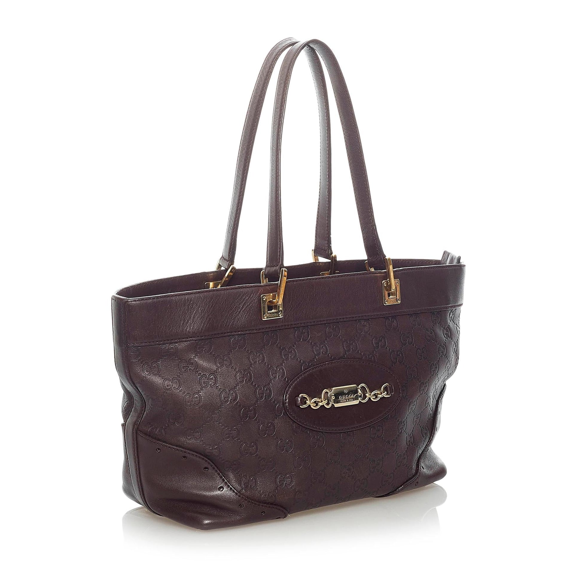 Gucci Guccissima Punch SHG Calf Brown Tote Bag
