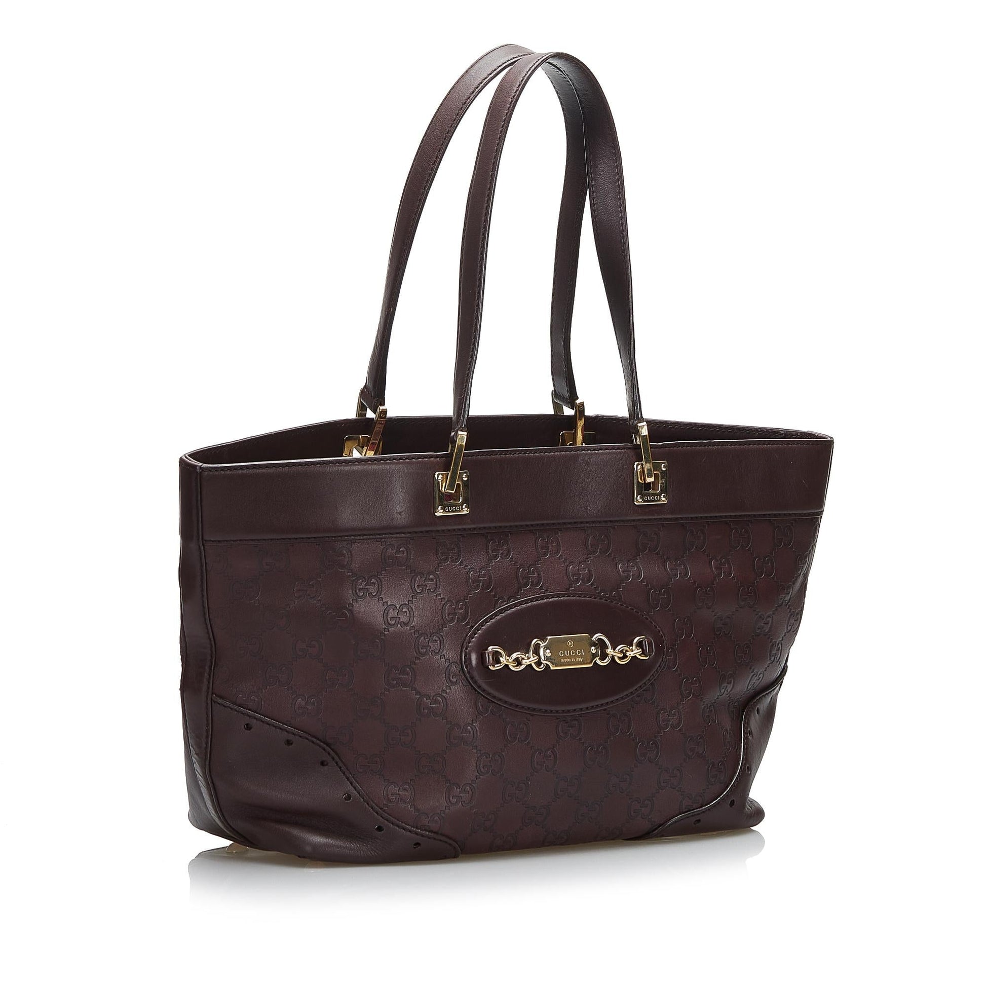Gucci Guccissima Punch SHG-V1rTh1 Calf Brown Tote Bag