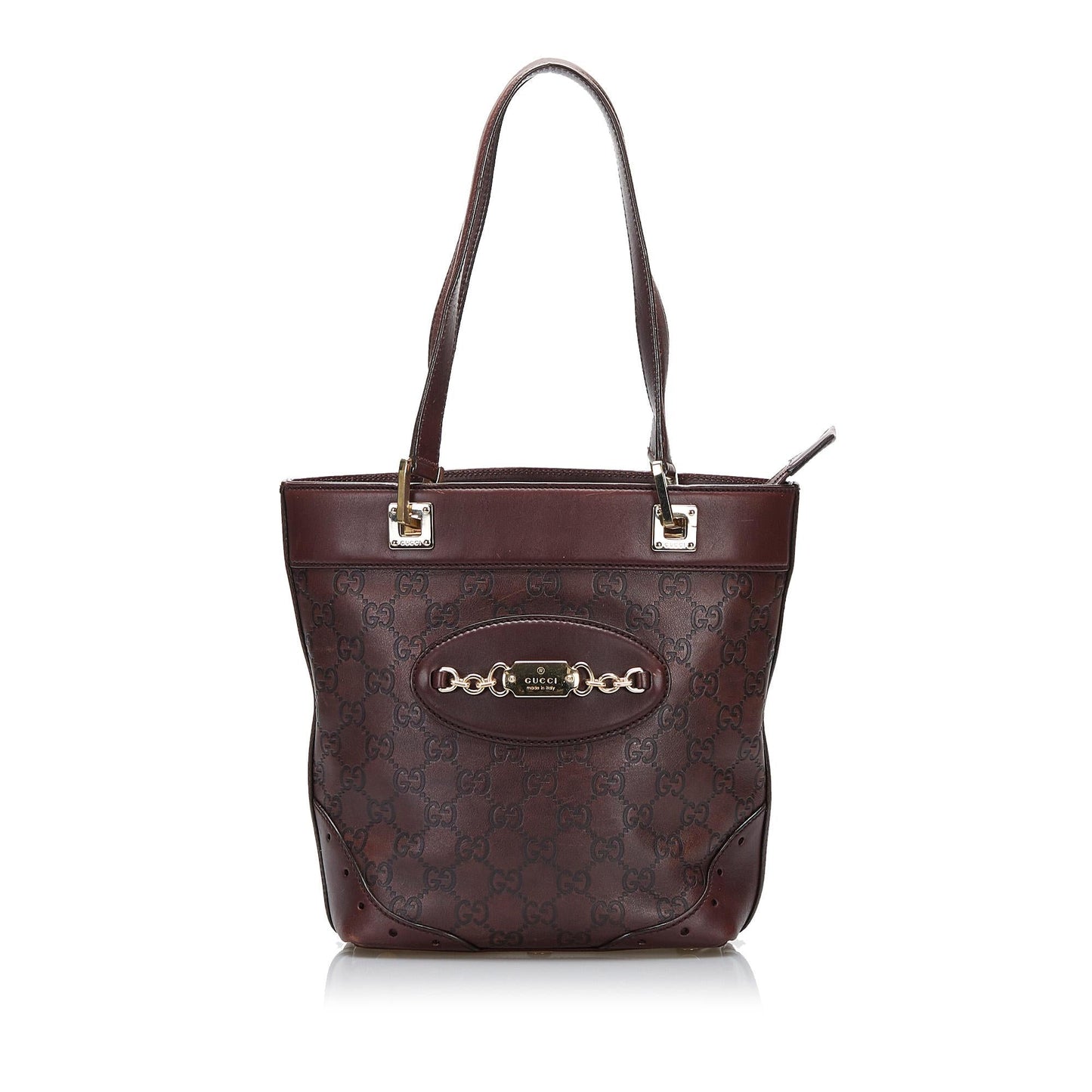 Gucci Guccissima Punch SHG-UATYgN Calf Brown Tote Bag