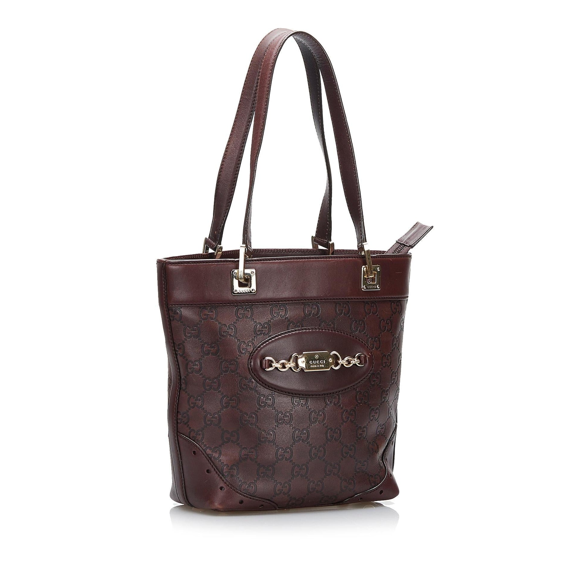 Gucci Guccissima Punch SHG-UATYgN Calf Brown Tote Bag