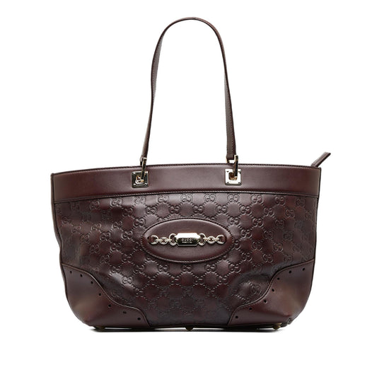 Gucci Guccissima Punch SHG-rASlGn Calf Brown Tote Bag
