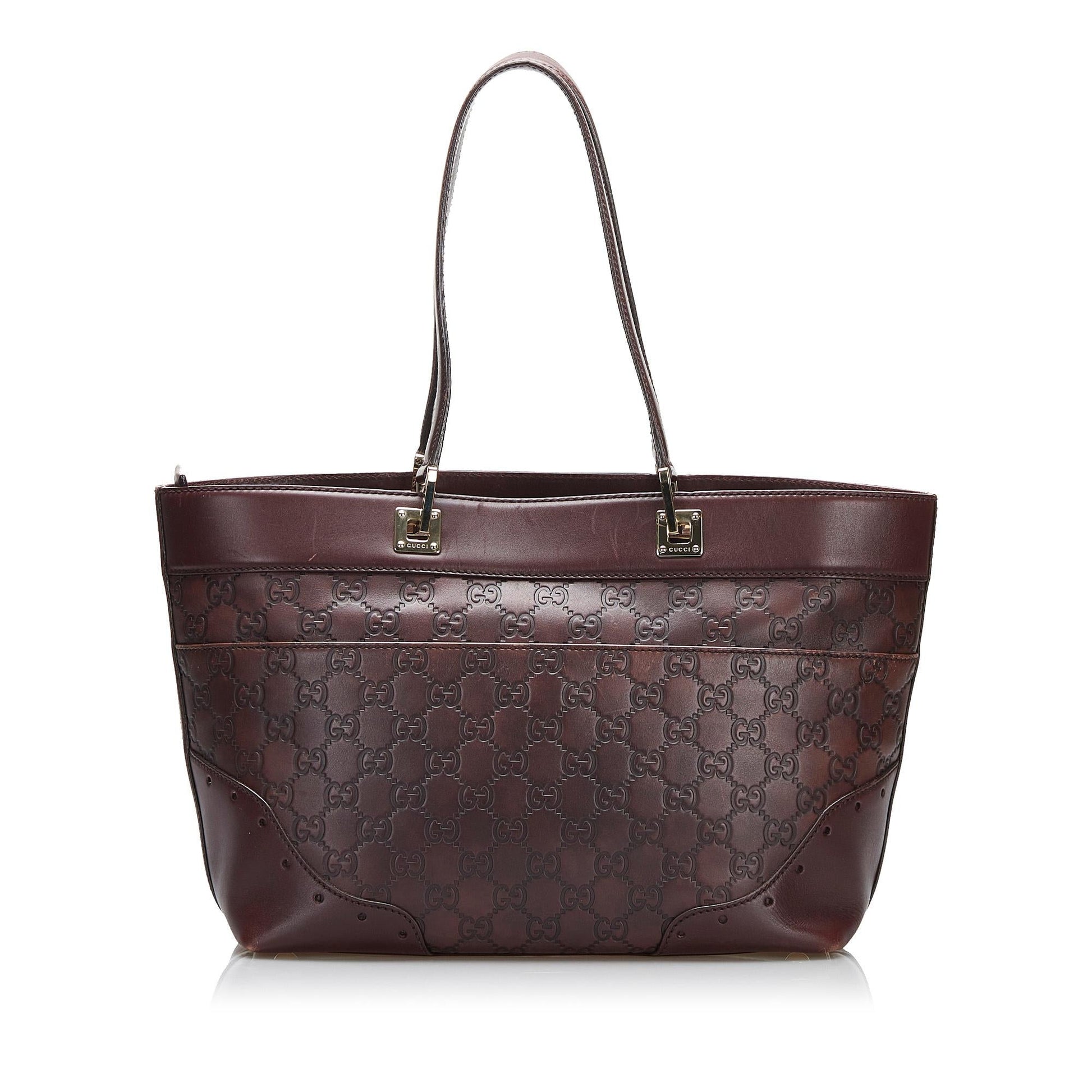 Gucci Guccissima Punch SHG-leJtbd Calf Red Tote Bag