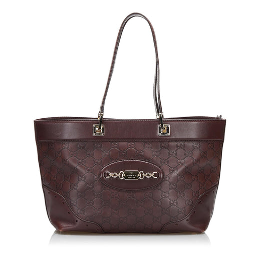 Gucci Guccissima Punch SHG-leJtbd Calf Red Tote Bag