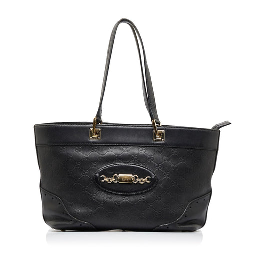 Gucci Guccissima Punch SHG-WppOJM Calf Black Tote Bag