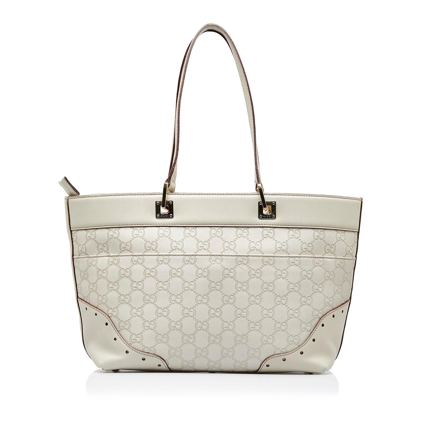 Gucci Guccissima Punch SHG-cY88qZ Calf White Tote Bag