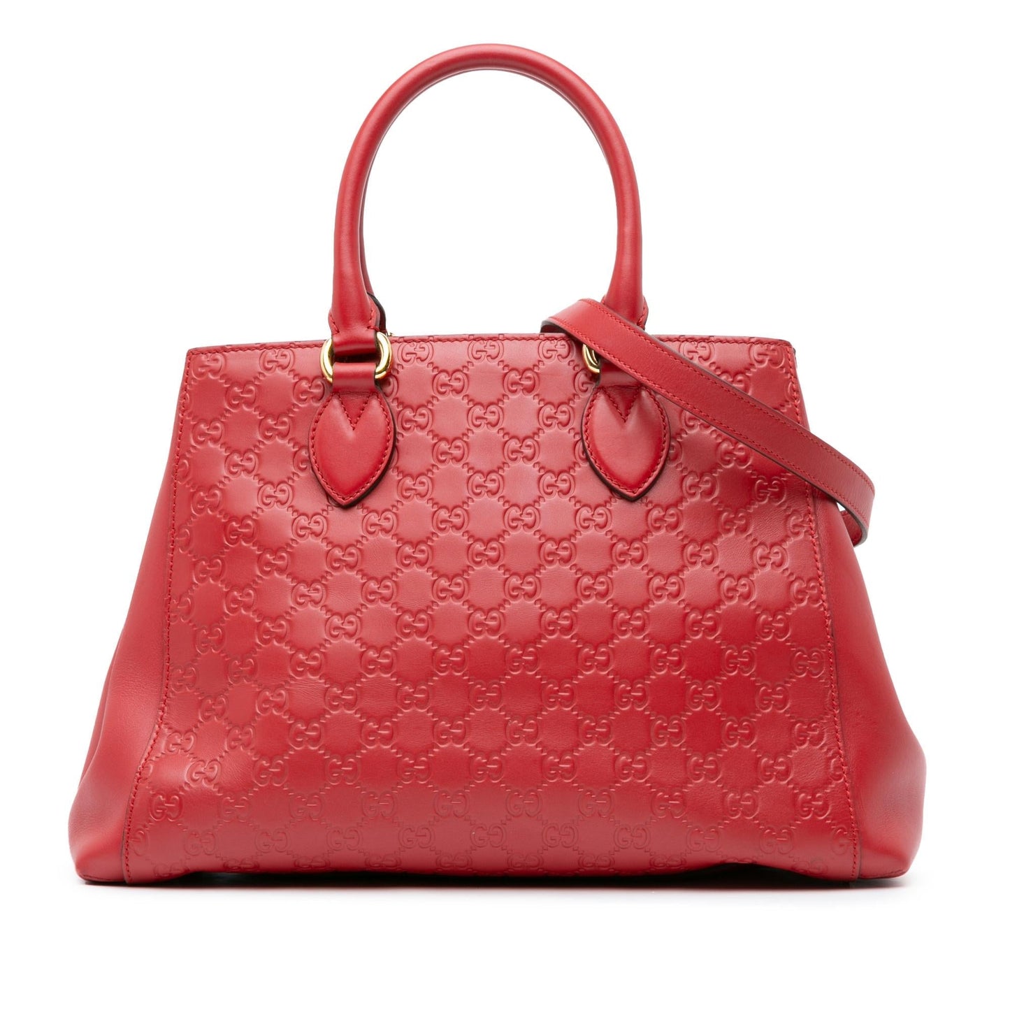Gucci Guccissima SHG-ZU4PeT Calf Red Satchel Bag