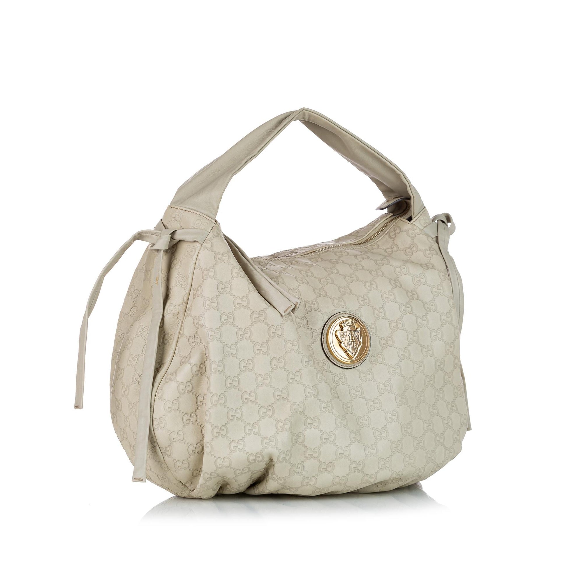 Gucci Guccissima SHG Calf White Shoulder Bag