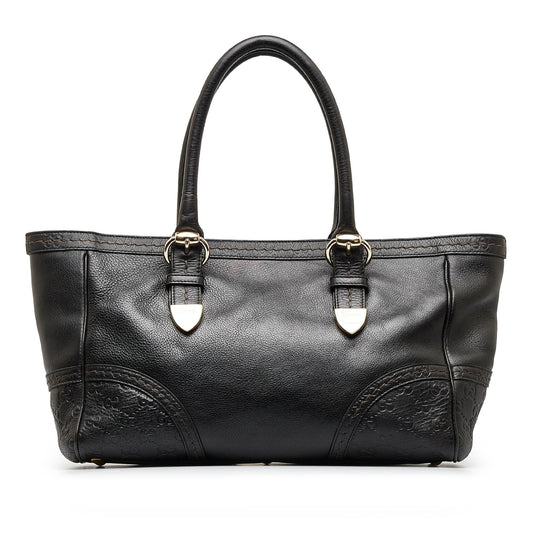 Gucci Guccissima Signoria SHG-MKjqLR Calf Black Tote Bag