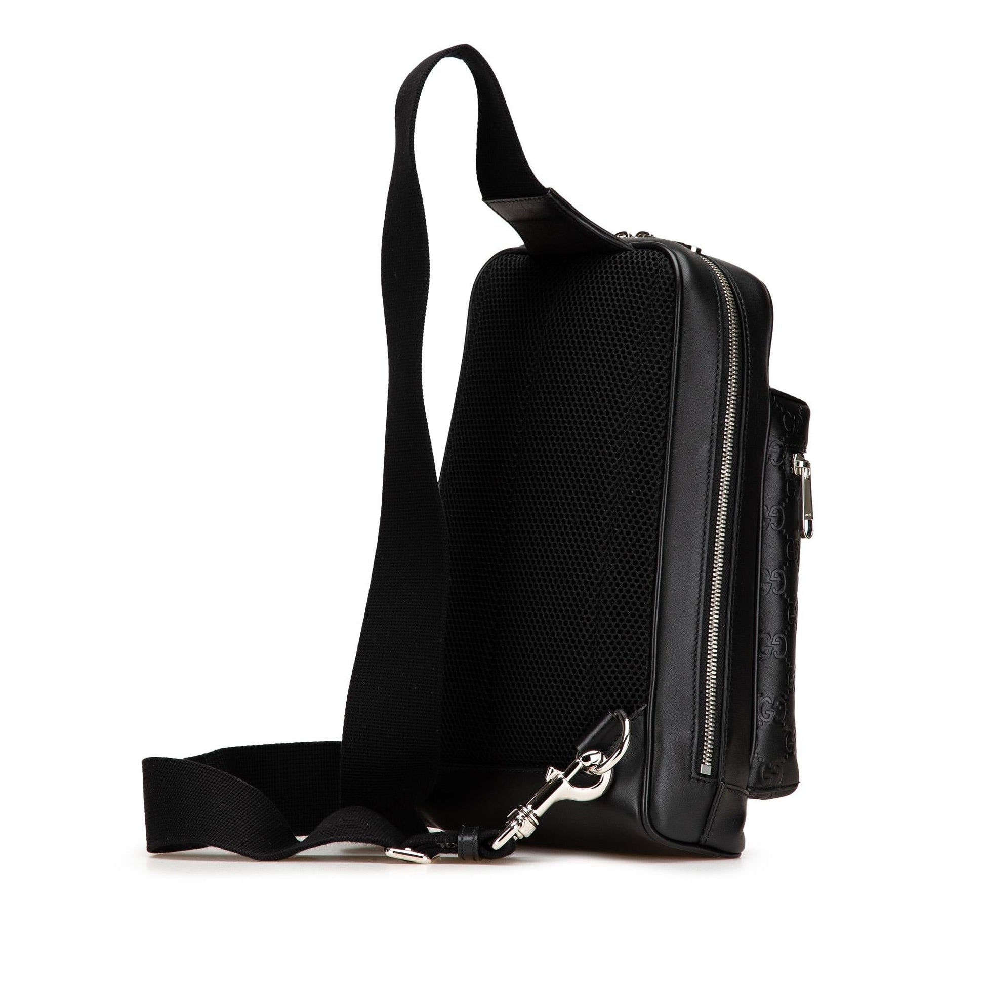 Gucci Guccissima Sling Backpack Calf Black