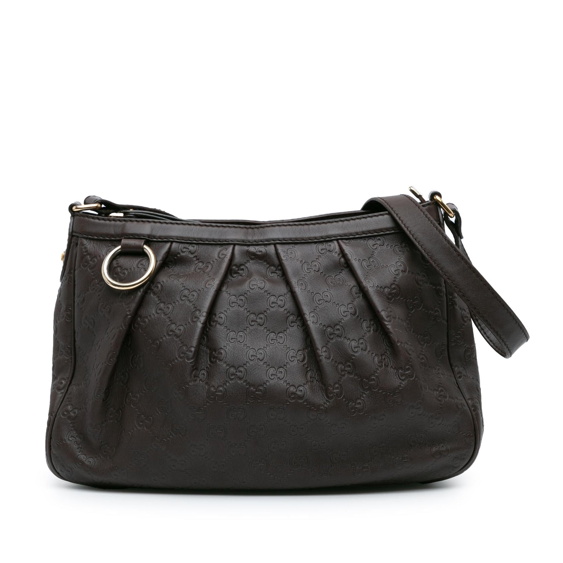 Gucci Guccissima Sukey Calf Brown Crossbody Bag