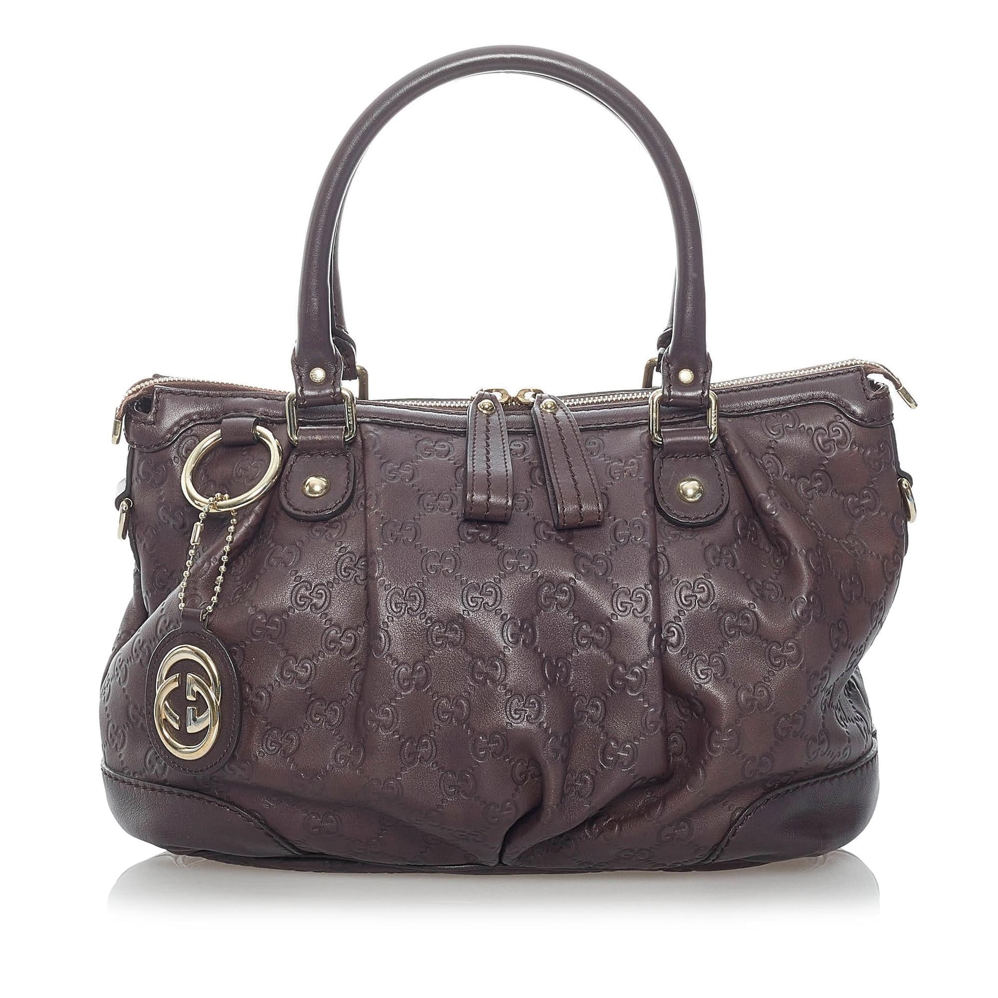 Gucci Guccissima Sukey SHG Calf Brown Satchel Bag 6
