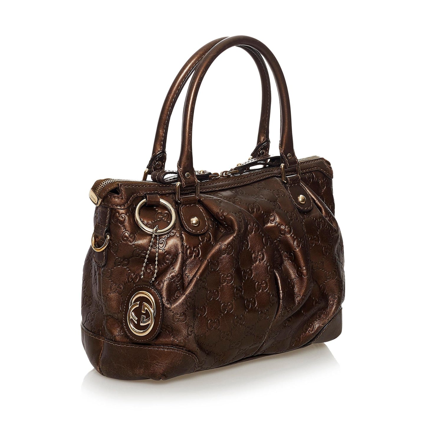 Gucci Guccissima Sukey SHG Calf Brown Satchel Bag