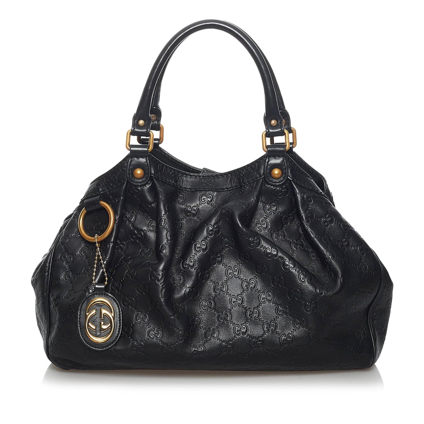 Gucci Guccissima Sukey SHG Calf Black Satchel Bag