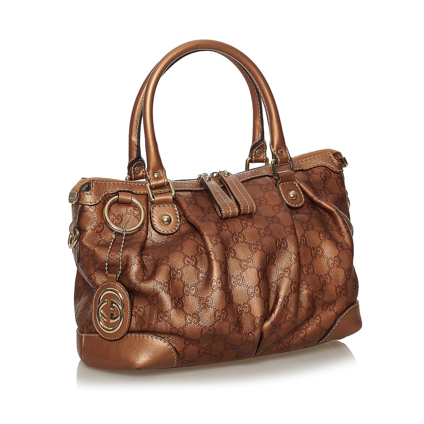 Gucci Guccissima Sukey SHG Calf Brown Satchel Bag 4
