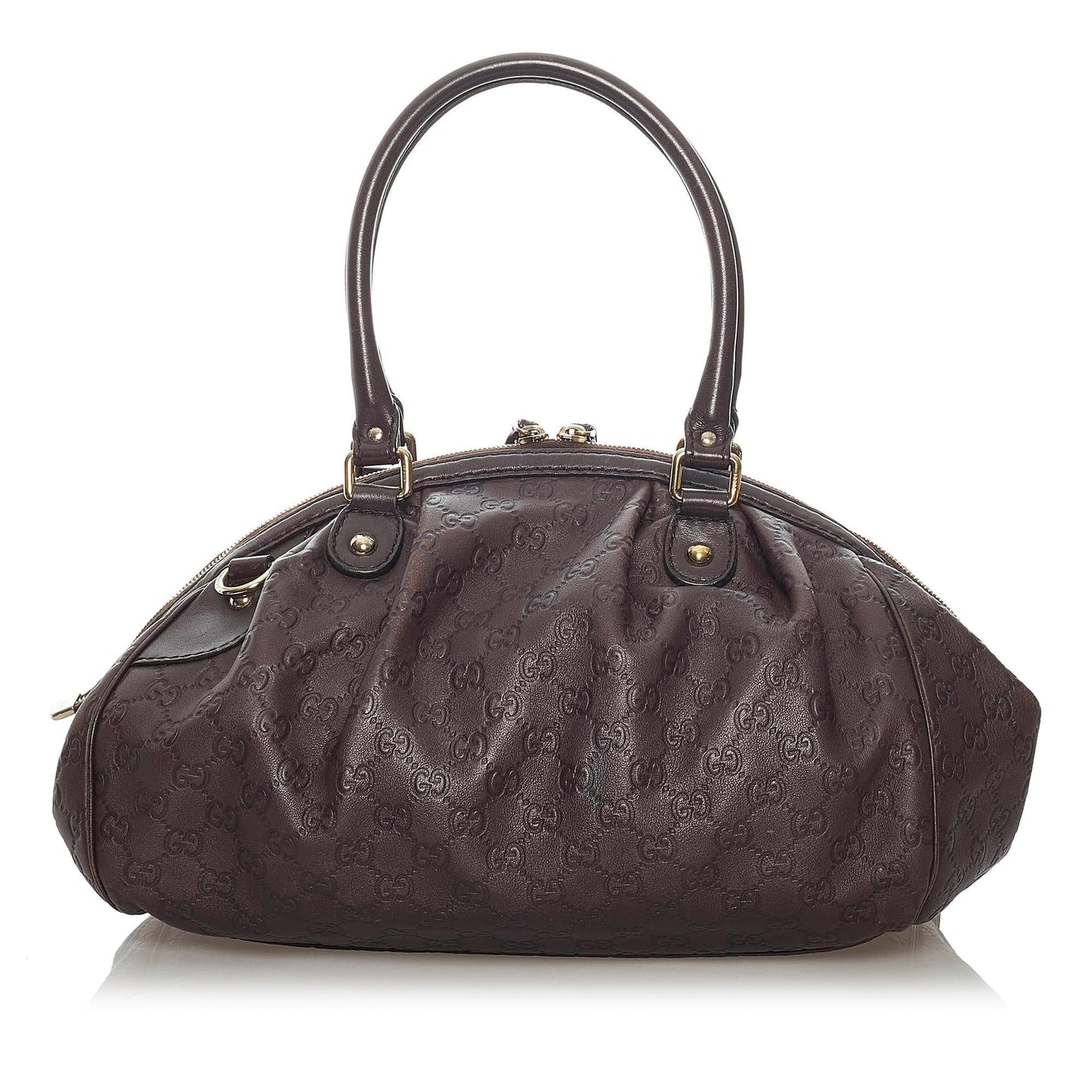 Gucci Guccissima Sukey SHG Calf Brown Satchel Bag 5