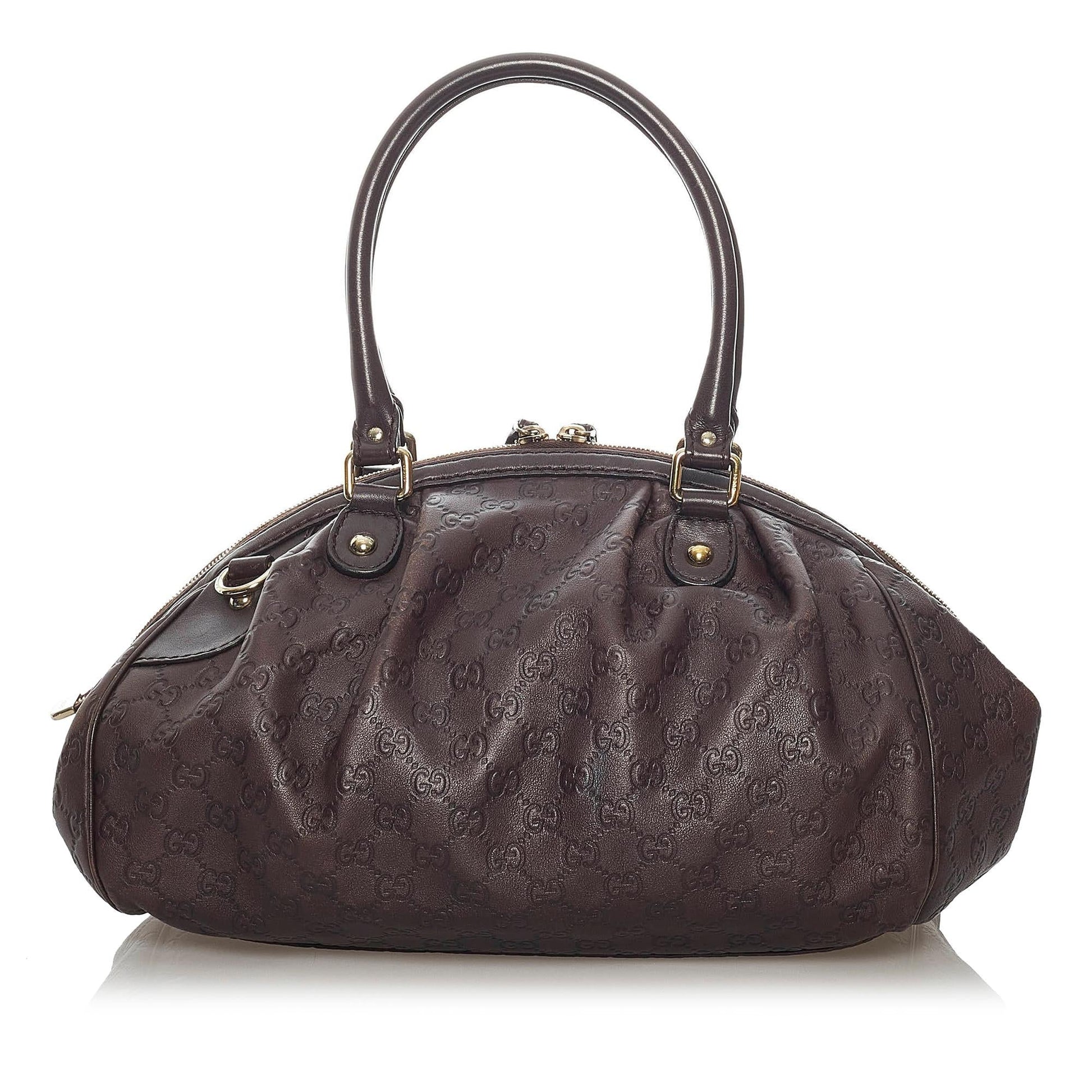Gucci Guccissima Sukey SHG Calf Brown Satchel Bag 5