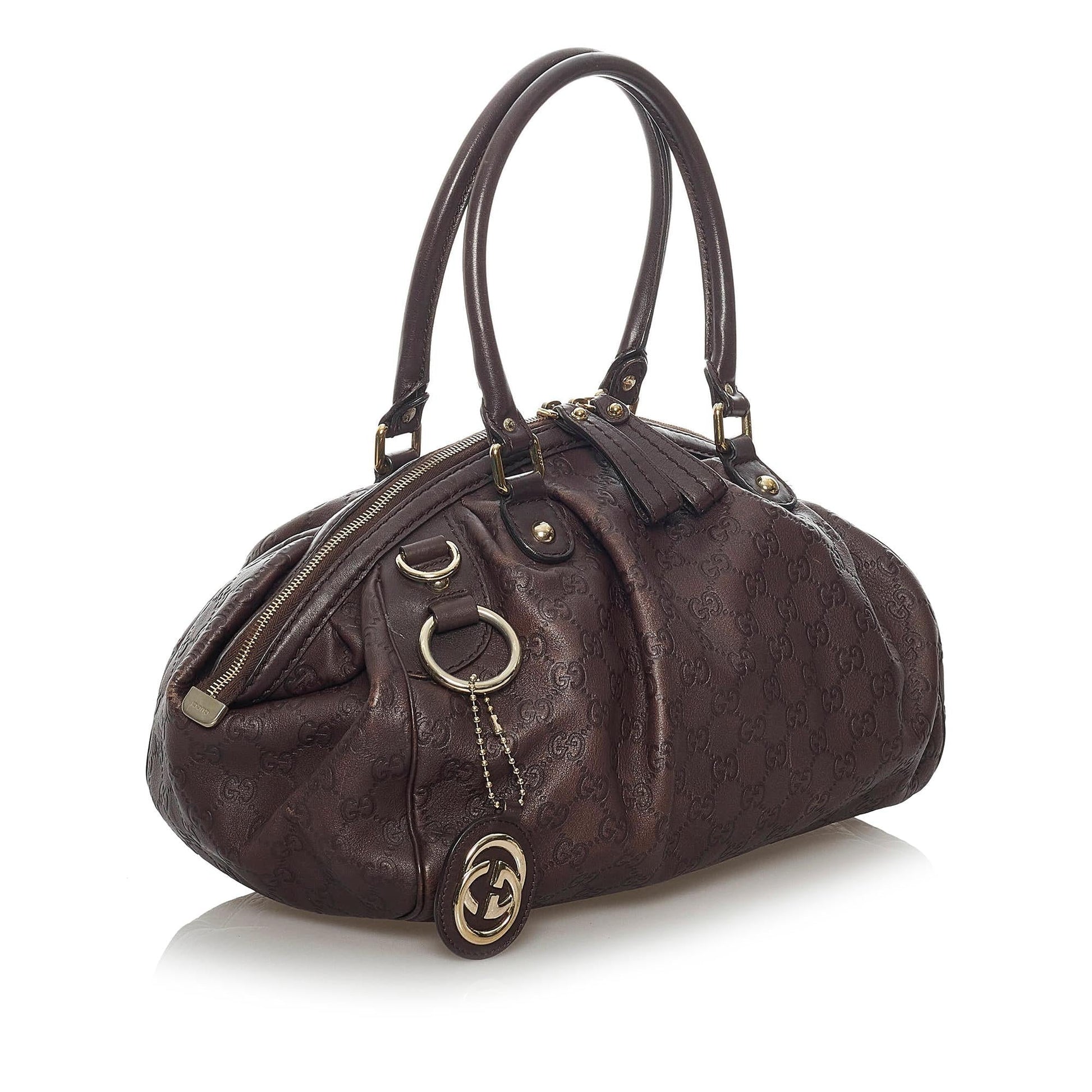Gucci Guccissima Sukey SHG Calf Brown Satchel Bag 5