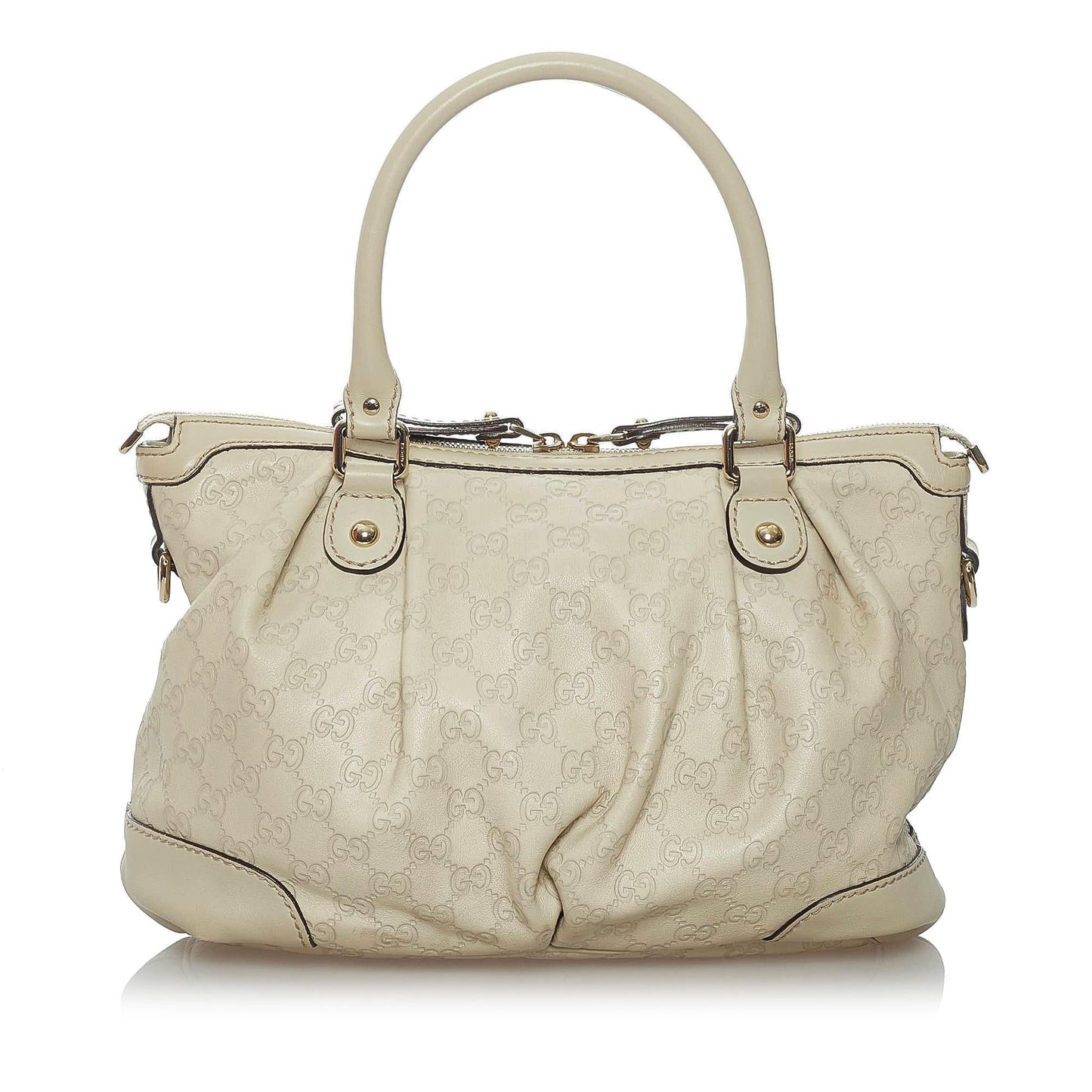 Gucci Guccissima Sukey SHG Calf White Satchel Bag