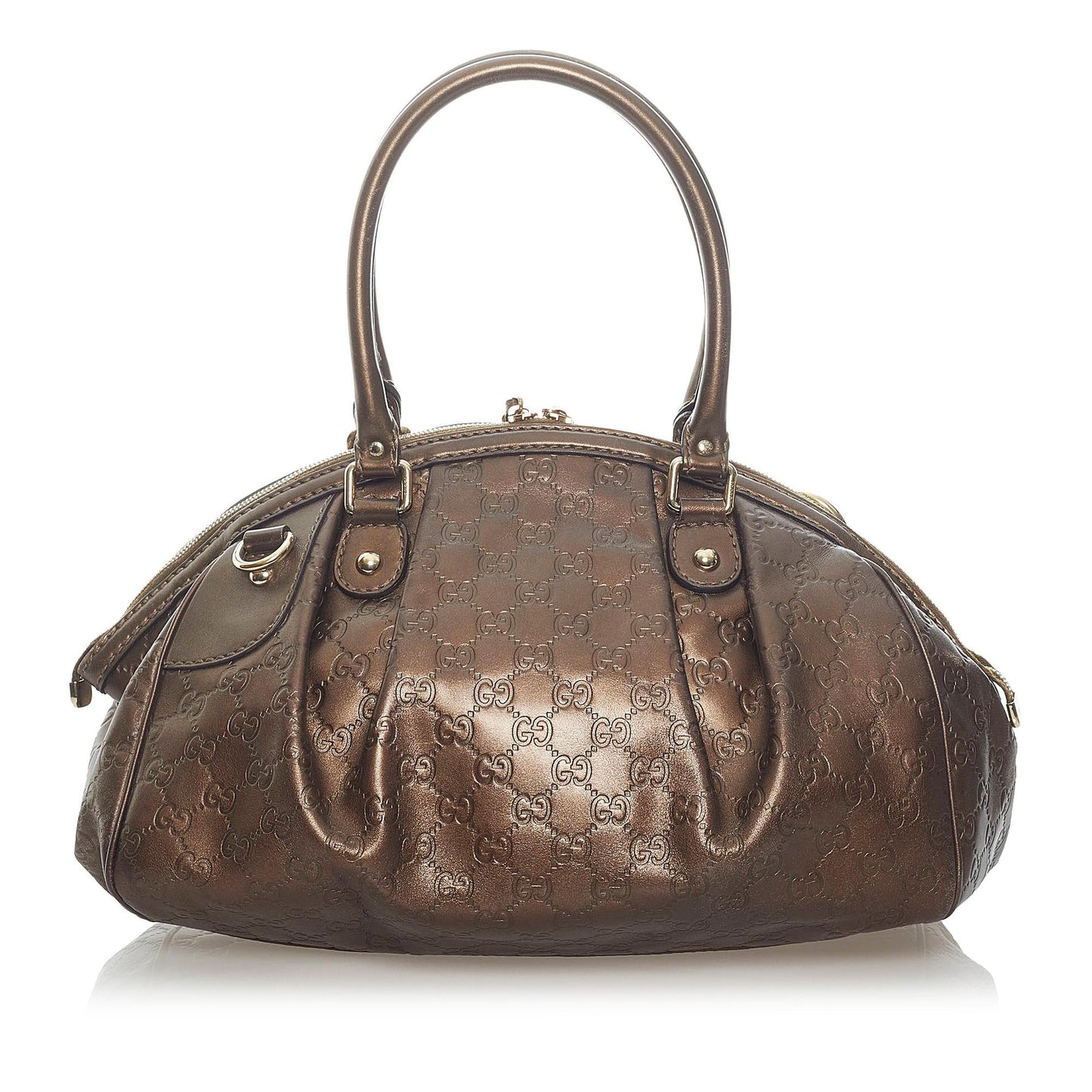Gucci Guccissima Sukey SHG Calf Brown Satchel Bag Satchel Shg