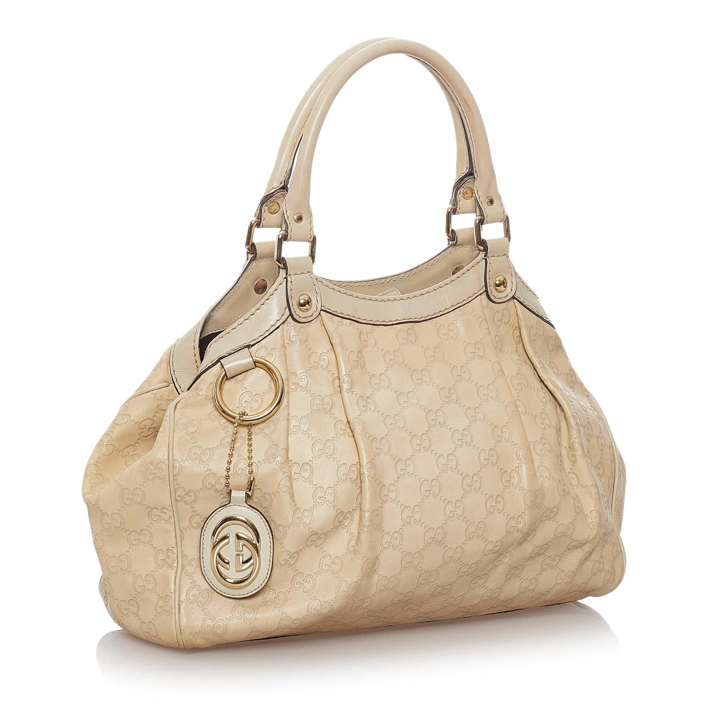 Gucci Guccissima Sukey SHG Calf White Tote Bag