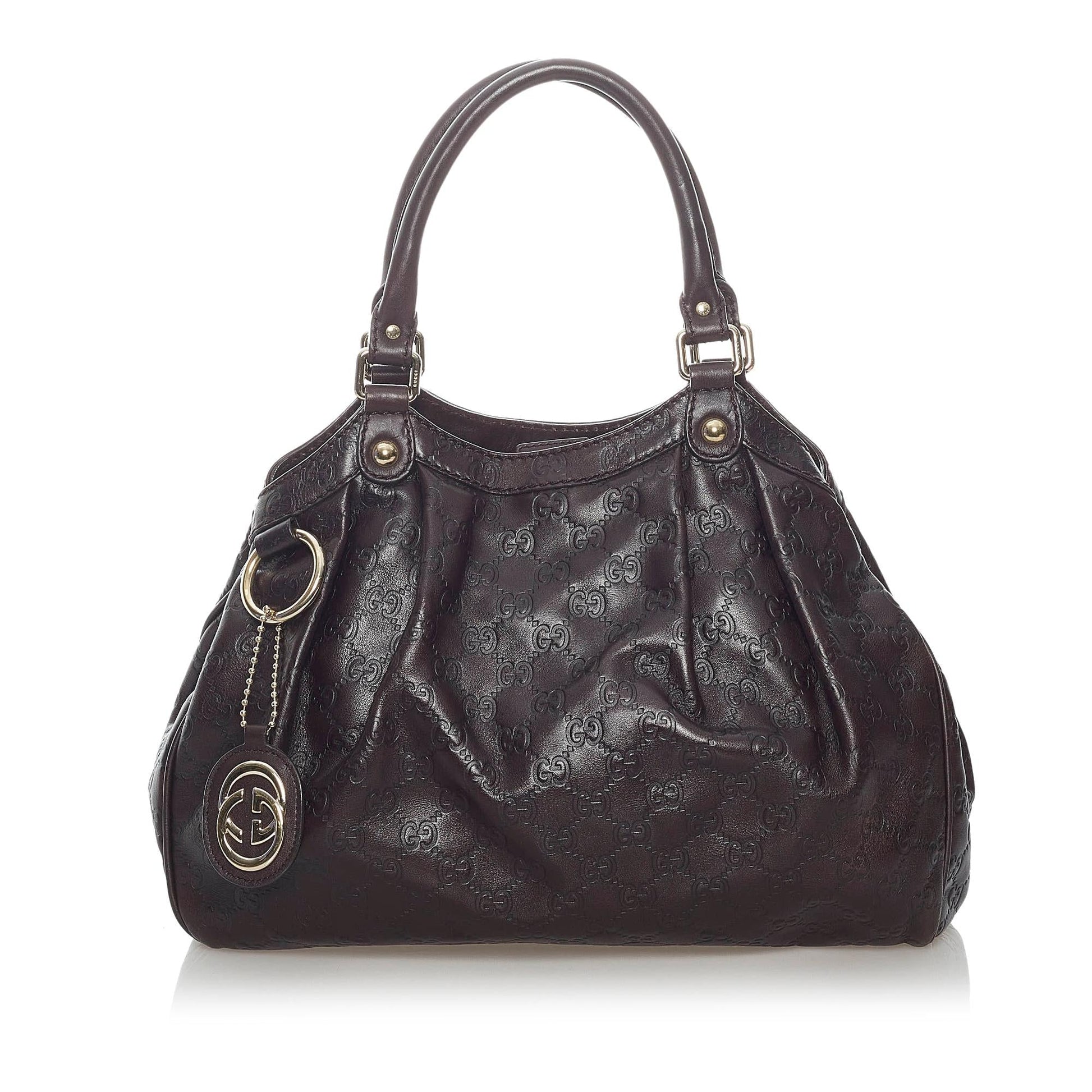 Gucci Guccissima Sukey SHG Calf Brown Tote Bag