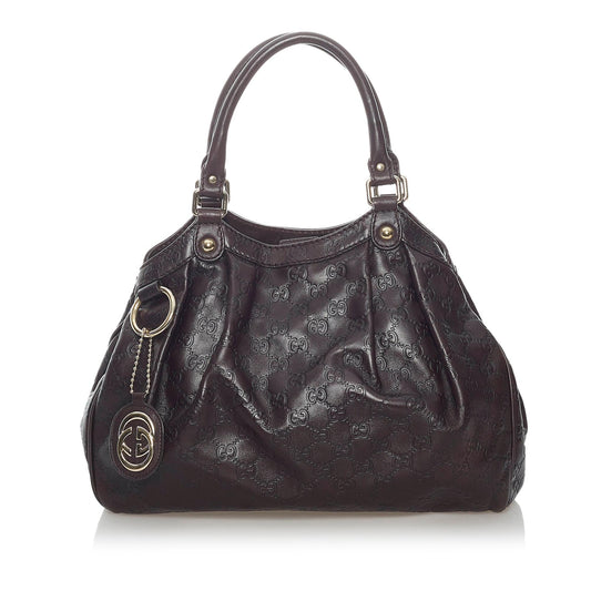 Gucci Guccissima Sukey SHG Calf Brown Tote Bag