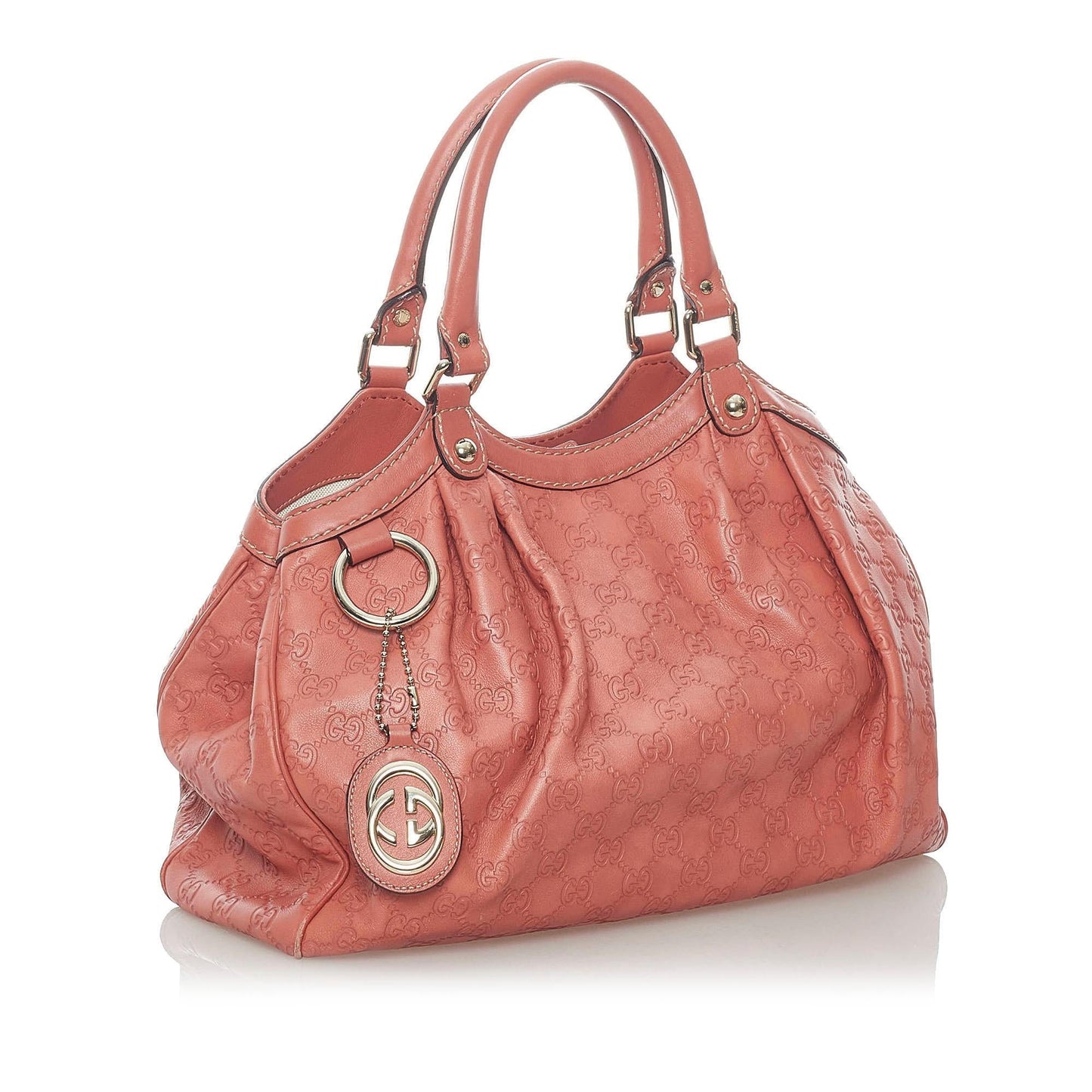 Gucci Guccissima Sukey SHG Calf Orange Tote Bag